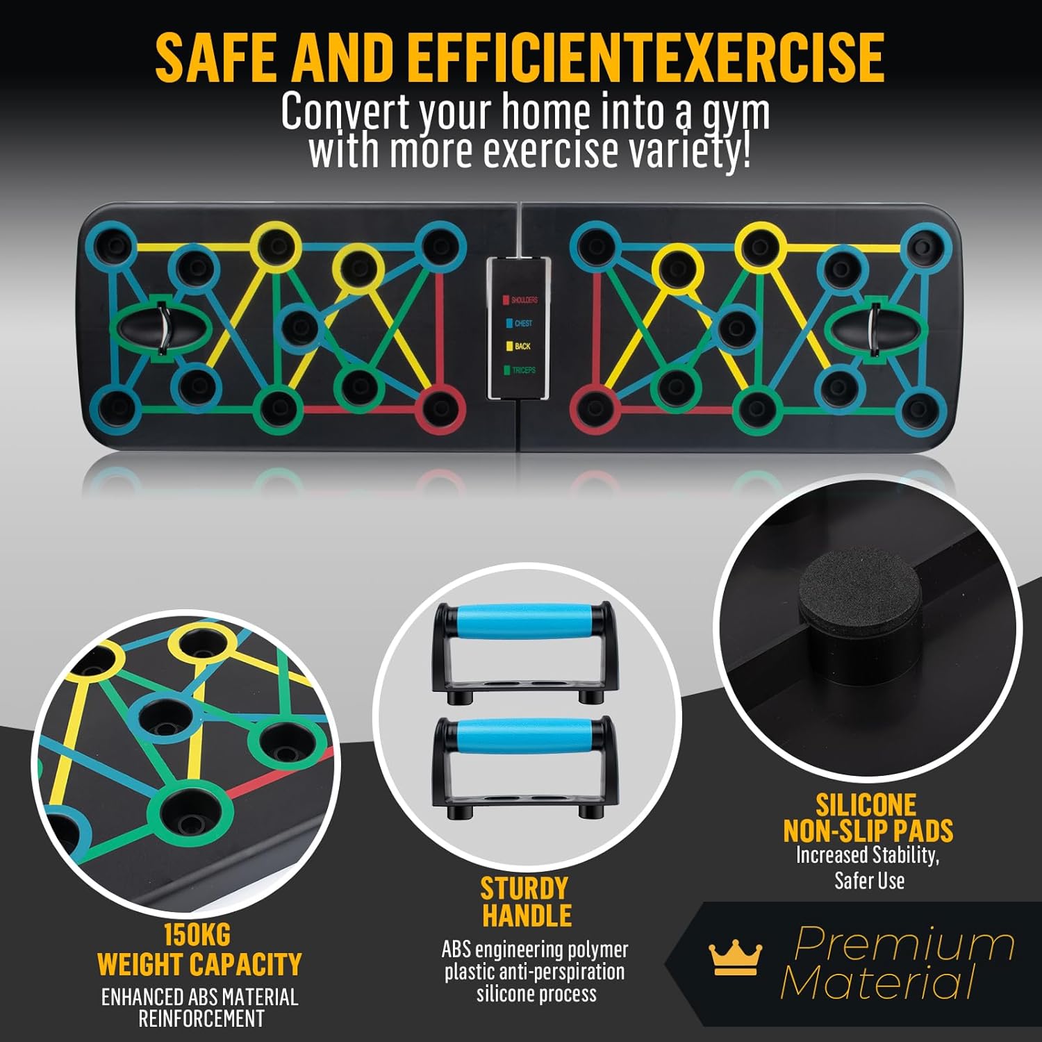 Detalle 2 de Foldable Push Up Board 17‑in‑1 Multi-function Home Workout Equipment