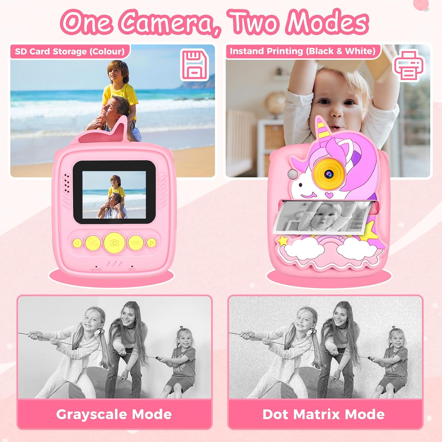 Detalle 2 de Kids Instant Print Camera 48MP 32GB
