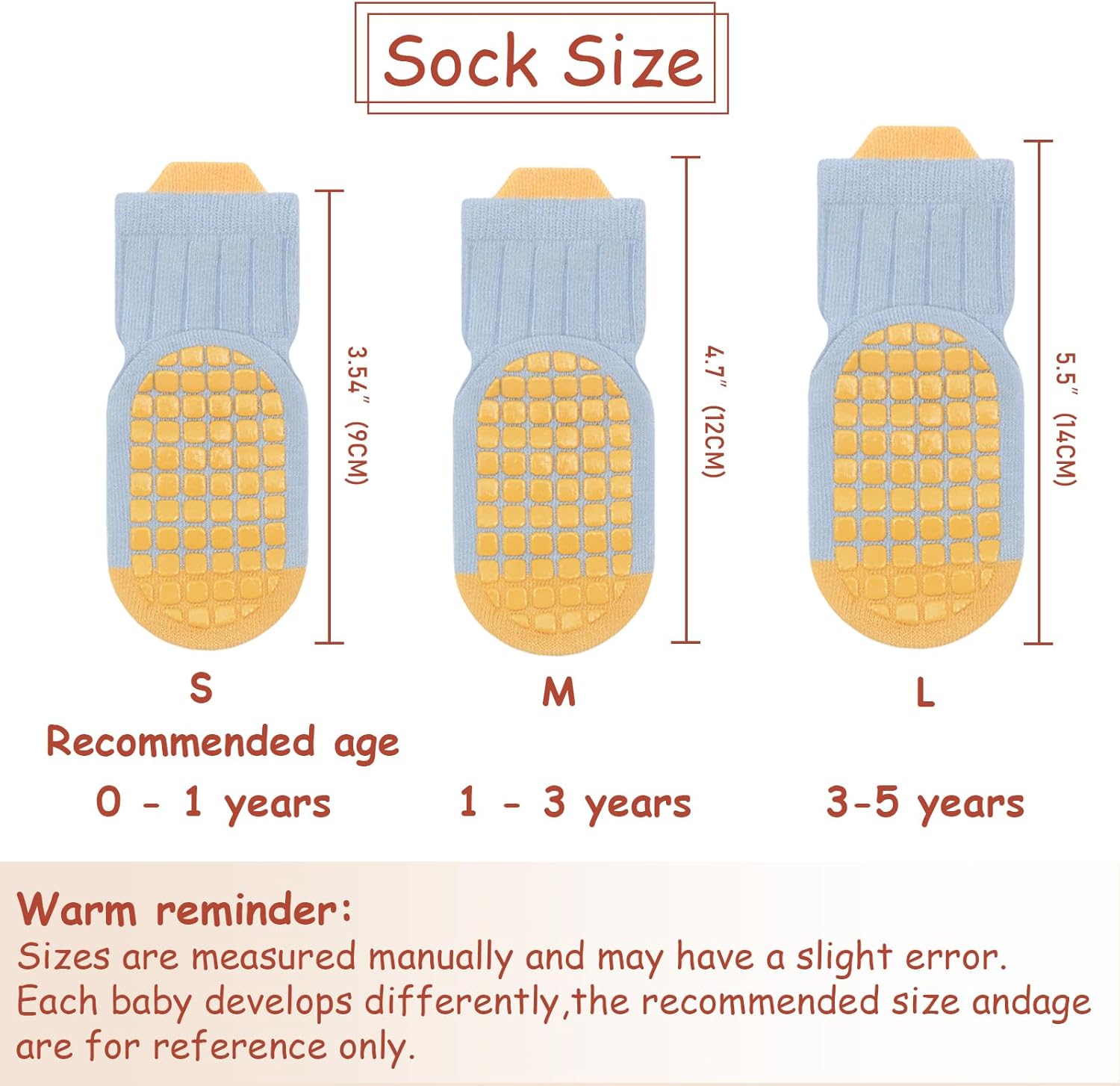 Thumbnail 6 de ZYUPHY Calzini antiscivolo bambino in cotone (5 paia) per neonati 0-5 anni