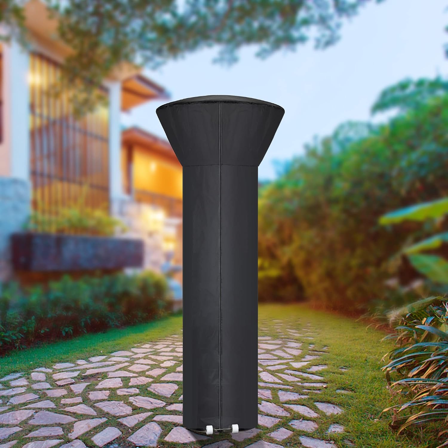Detalle de Hualedi Patio Heater Cover, 89-Inch Oxford Fabric with Zipper