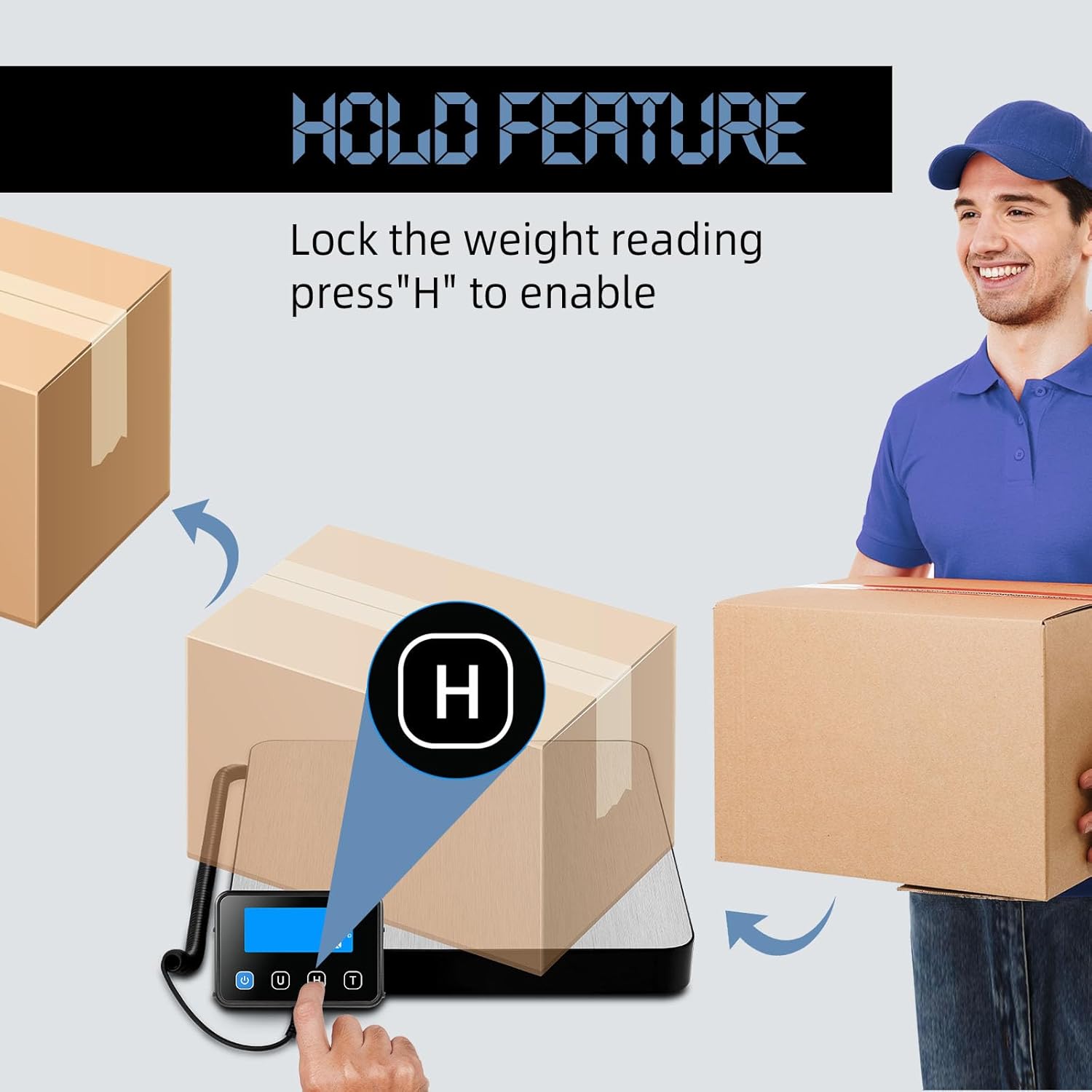 Thumbnail 2 de Drcowu Balance postale digitale 200 kg 📦