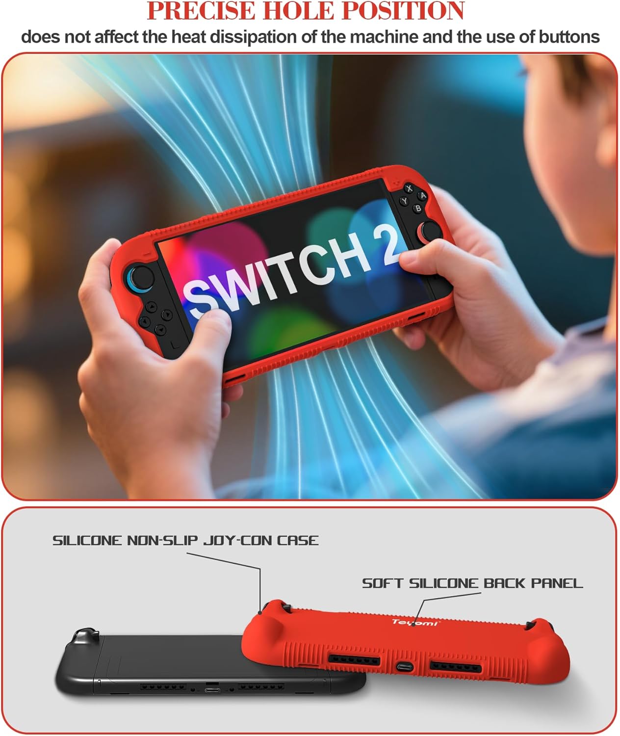 Thumbnail 4 de Teyomi Funda Protectora Switch 2 Rojo