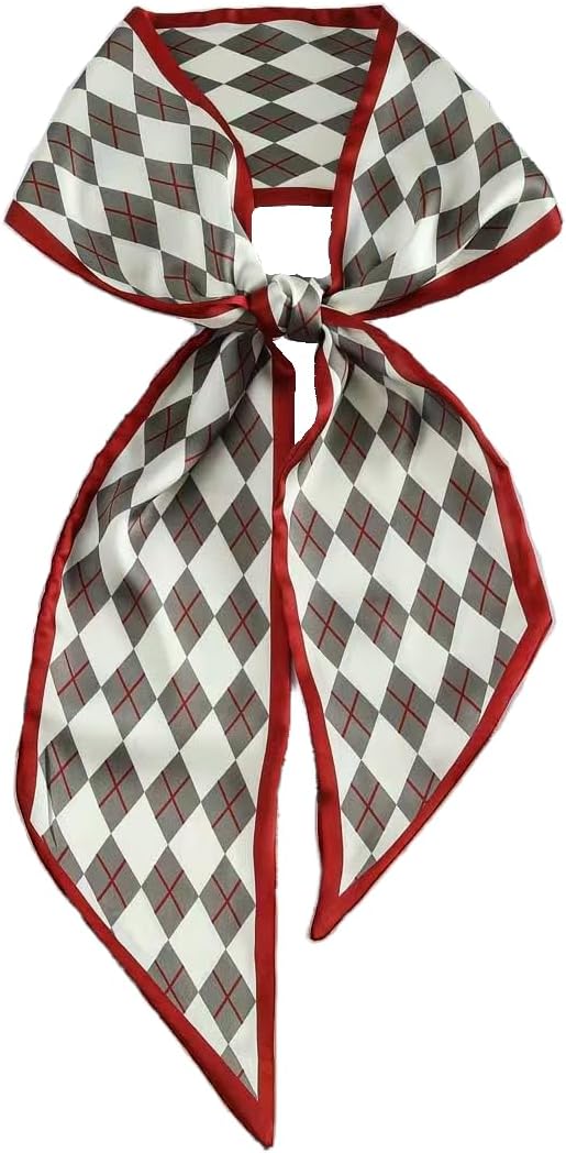 Detalle de GIMIRO Satin-Seidenschal 148 × 13,5 cm – Vielseitiger Krawatte- und Schal-Style