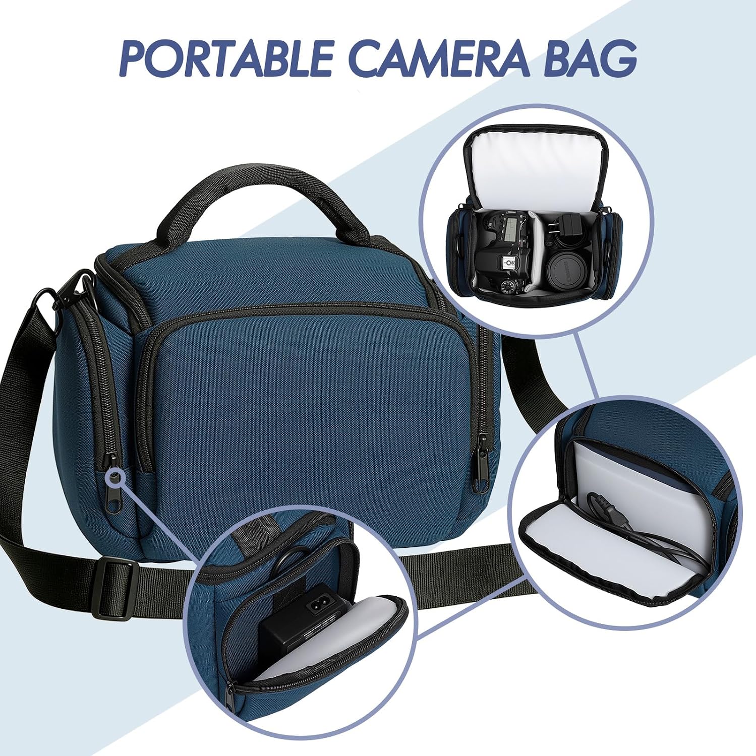 Thumbnail 2 de Winning SLR Cameras Case: Waterproof, Shockproof DSLR Bag for Major Brands (Blue)