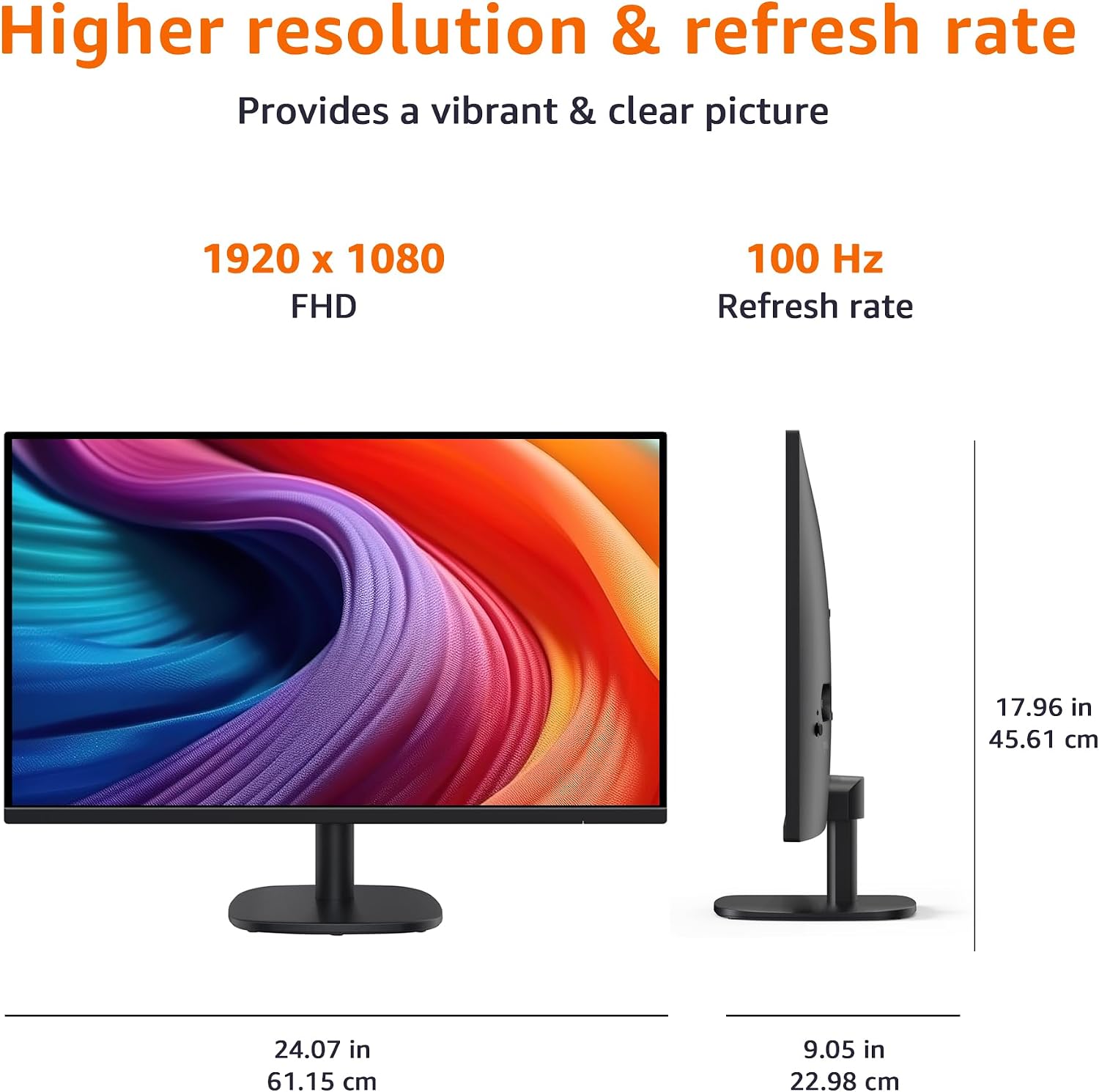 Detalle 1 de Amazon Basics C27M2020EU – monitor 27″ IPS Full HD 100 Hz z głośnikami