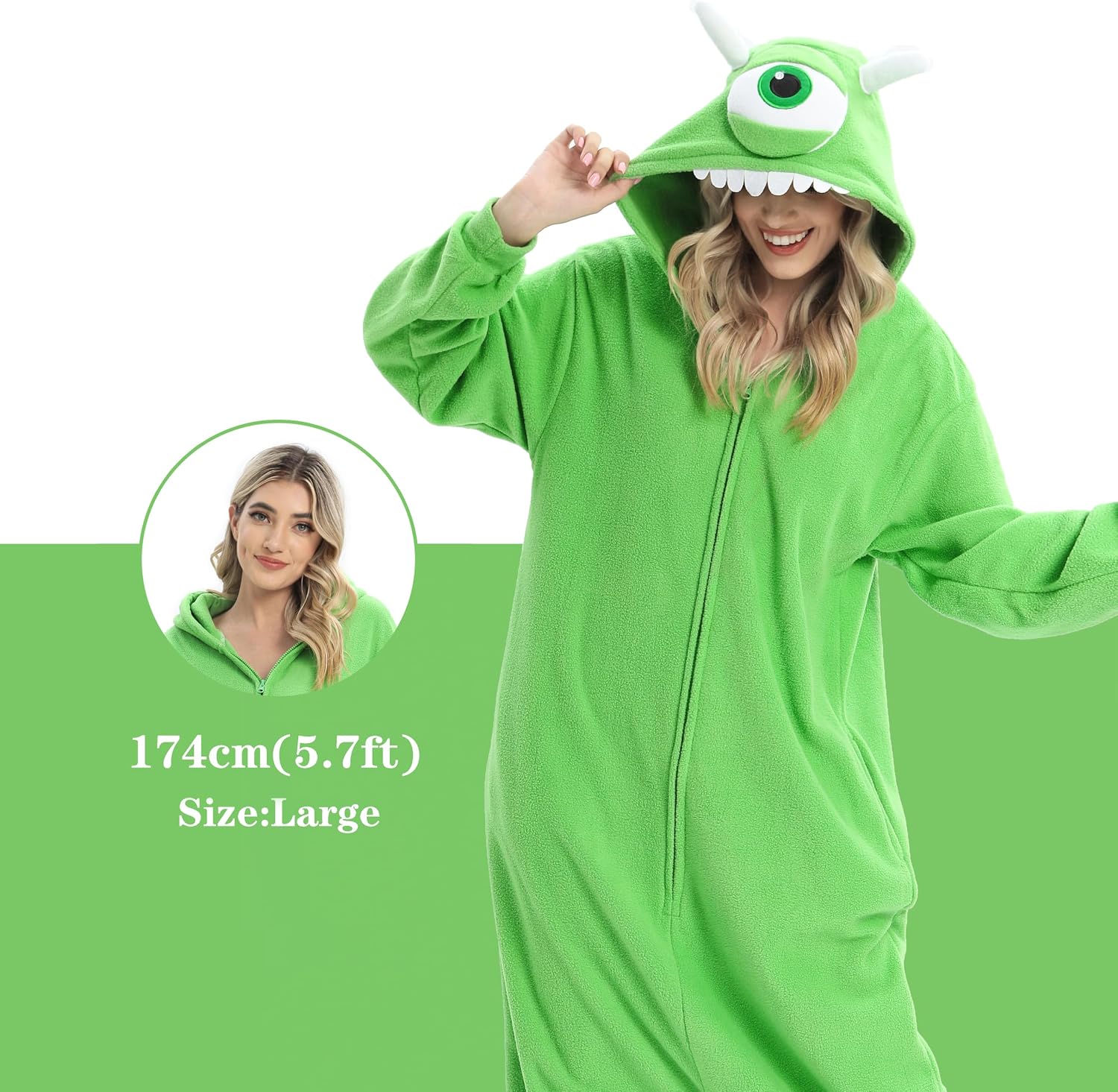 Detalle de NAITOKE Animal Onesie Halloween Pajamas for Adults, Machine Washable