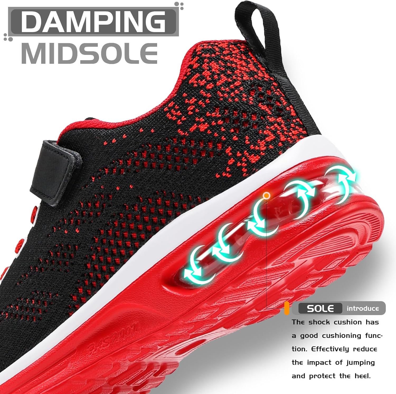 Thumbnail 3 de ASHION Kinder Turnschuhe für Jungen Sneaker mit Klettverschluss – atmungsaktives Mesh