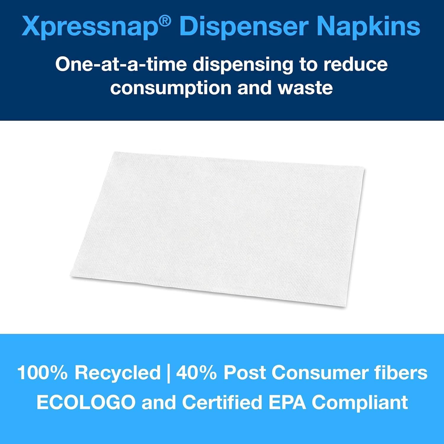 Detalle de Tork Xpressnap White Dispenser Napkins N4 Advanced Interfold (DX900) — 12 Packs