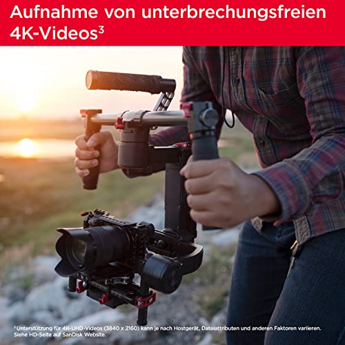 Detalle de SanDisk Extreme SDXC UHS-I 64 GB – Zuverlässige 4K-UHD-Aufnahmen mit 170 MB/s