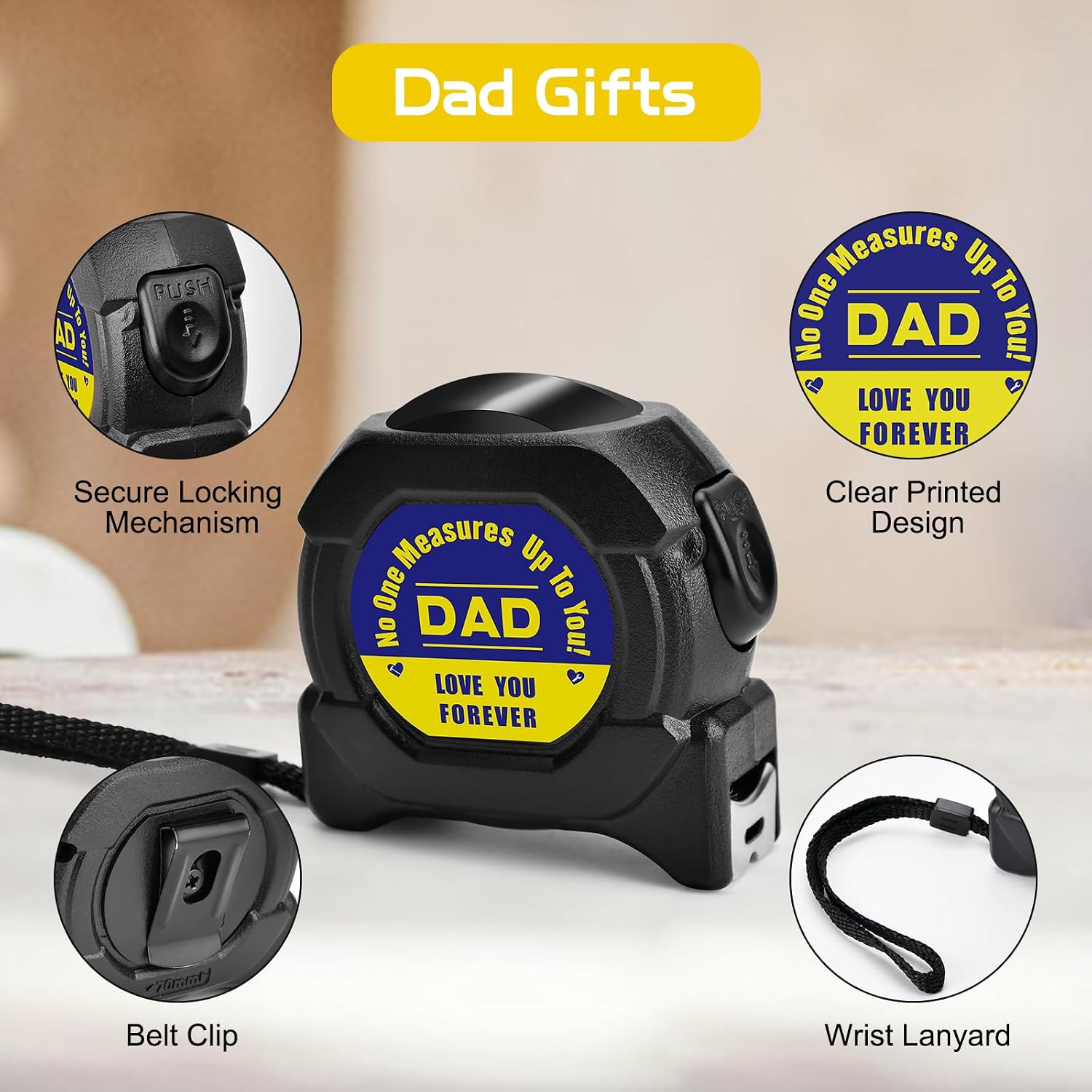 Detalle de Fathers Day Dad Gifts: 5M/16FT Tape Measure in Compact Shell