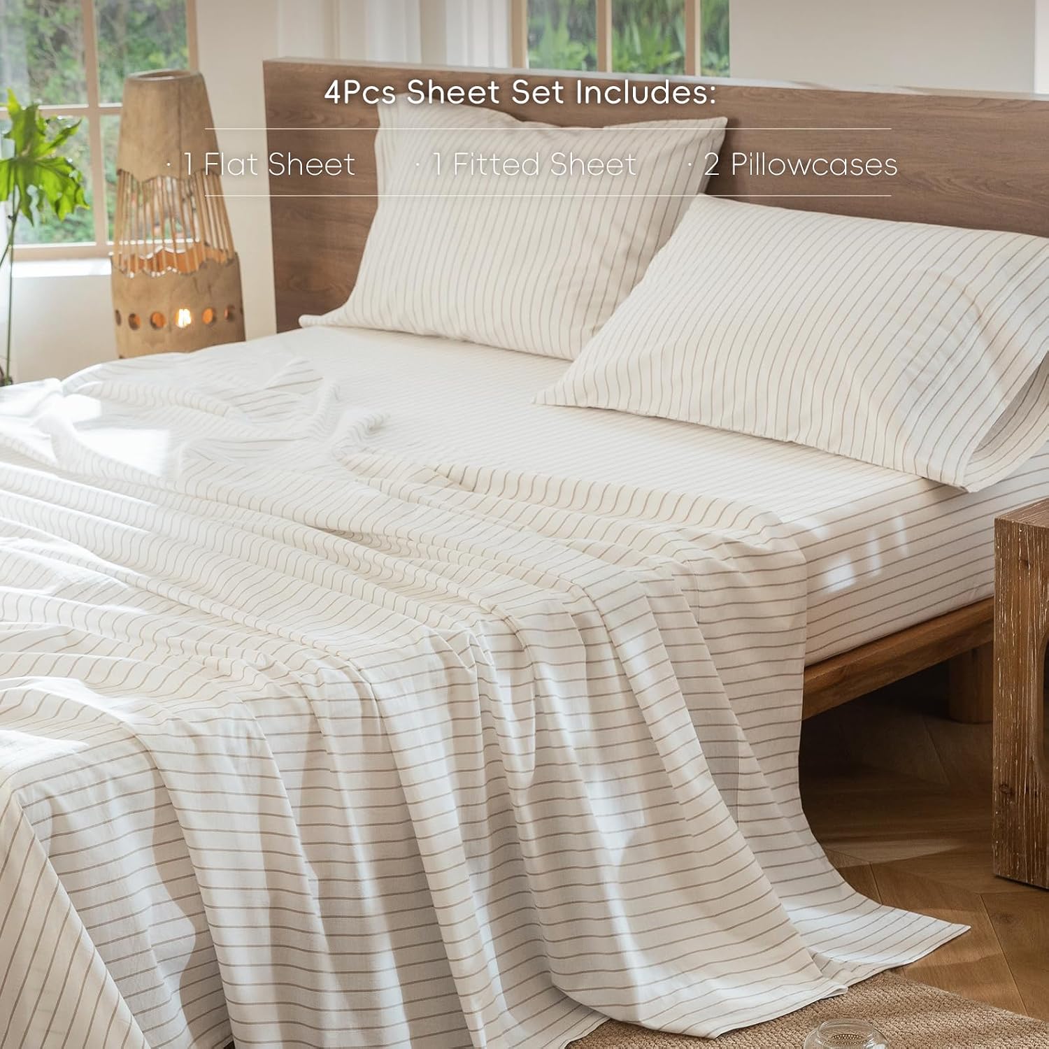 Detalle 2 de MooMee Striped Sheet Set King 17"