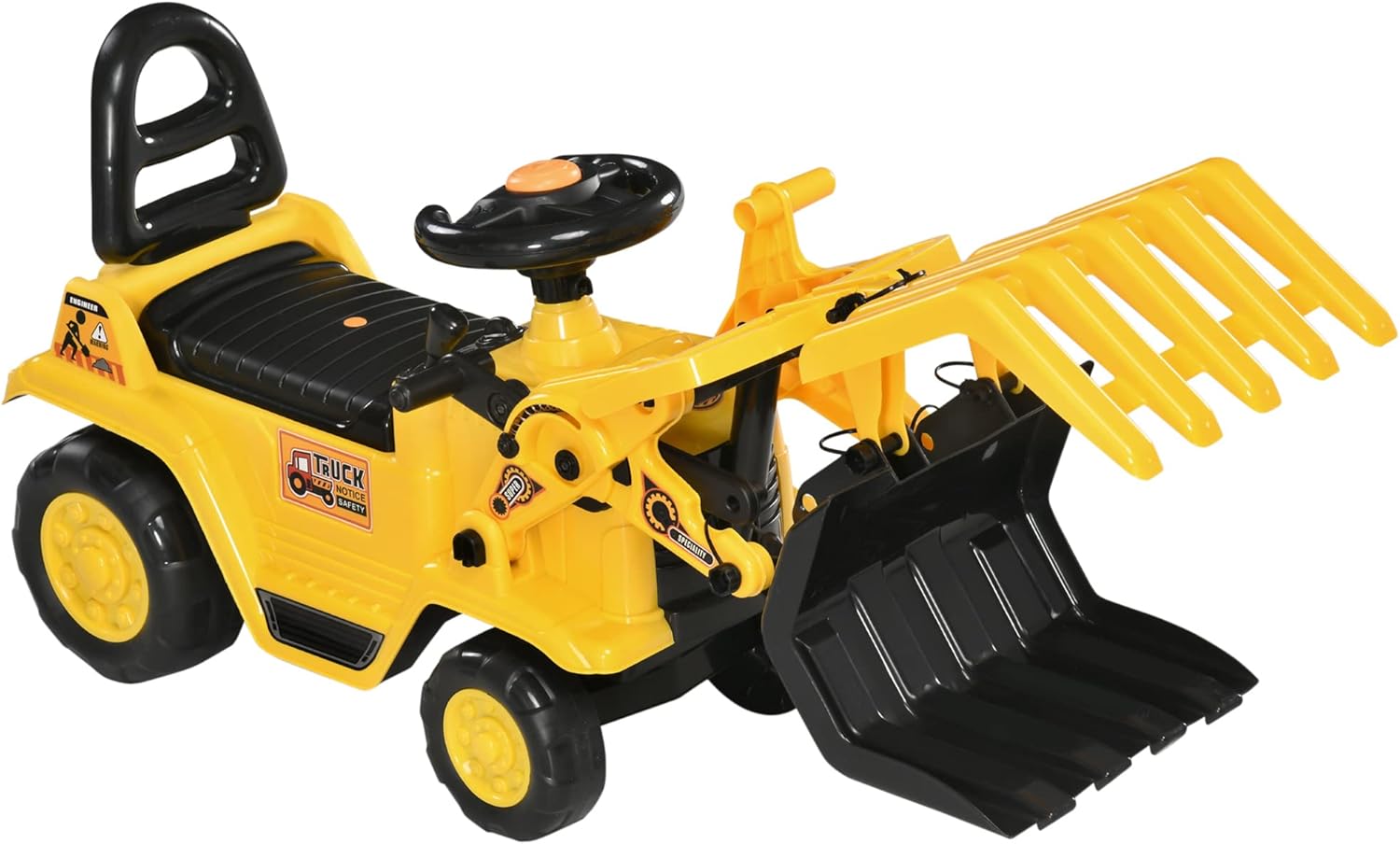 HOMCOM Tractor correpasillos Excavadora 83x27x39 cm