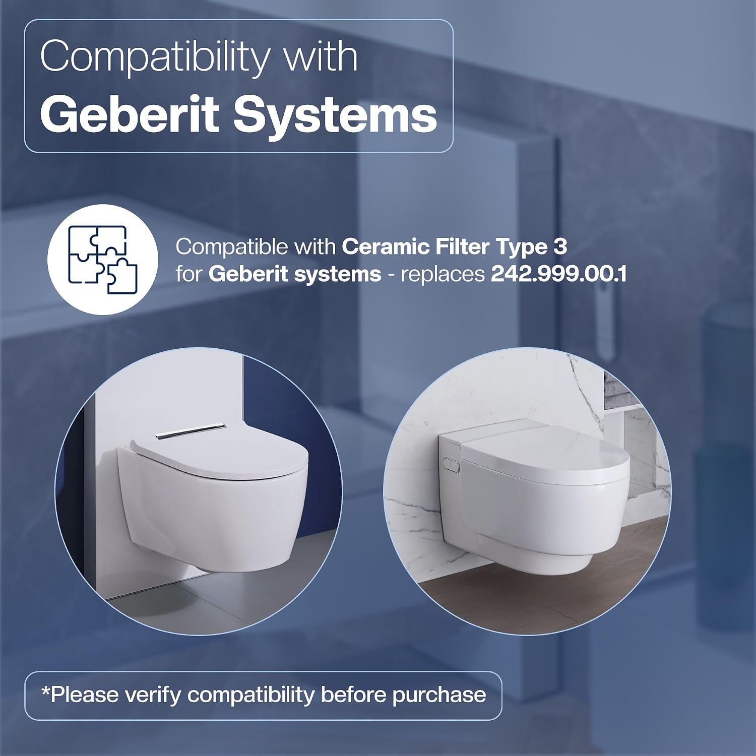 Detalle de 2x Keramikfilter Typ 3 für Geberit 147.072.00.1