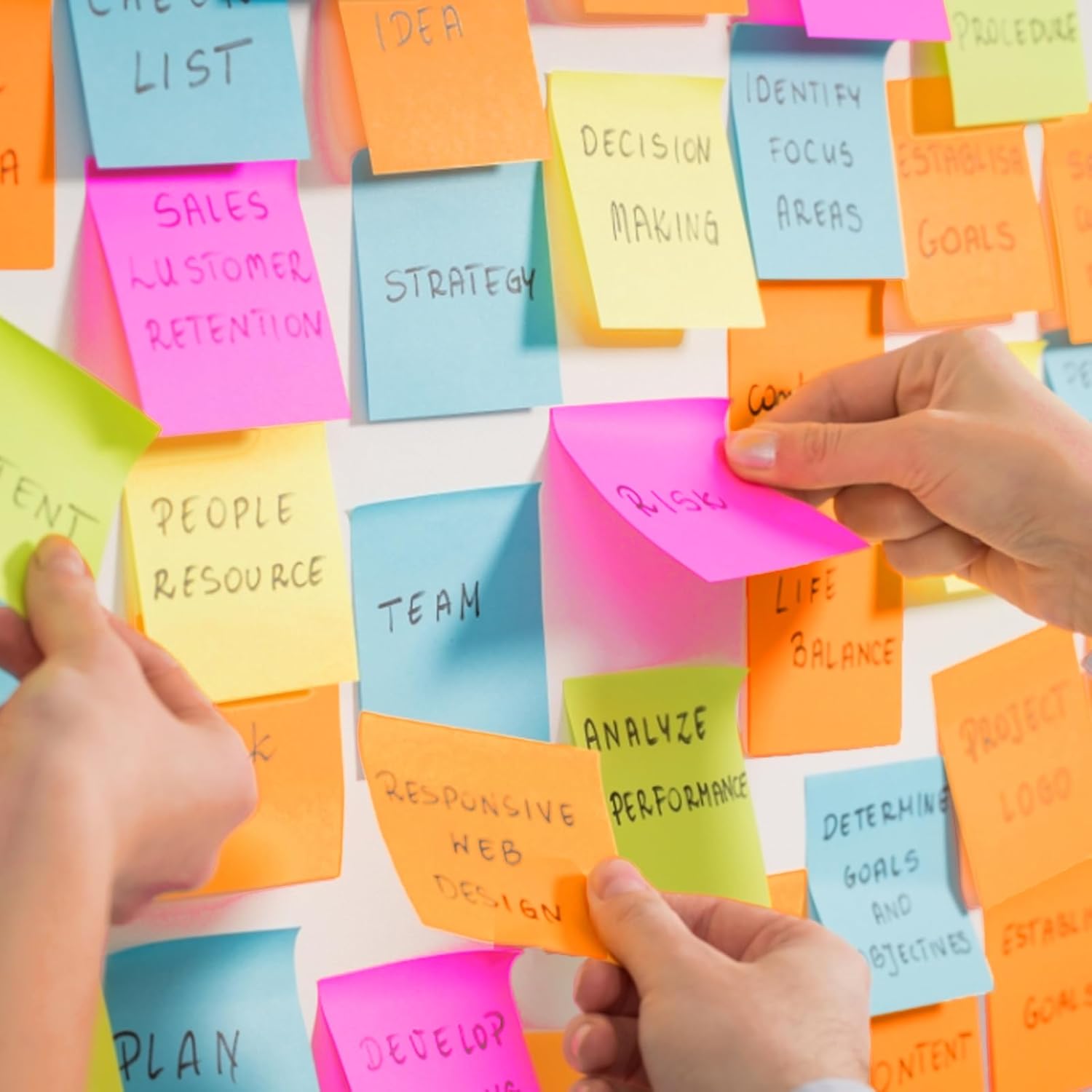 Thumbnail 4 de KIFZM 3x3 in Bright Sticky Notes, 80 Sheets 📝