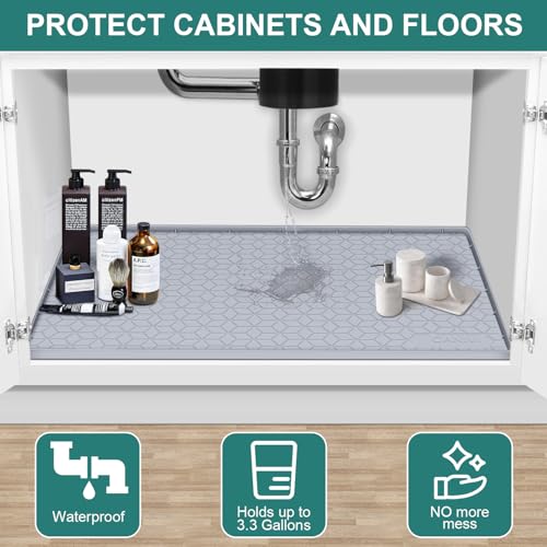 Thumbnail 3 de CANIVI 34" Waterproof Silicone Under Sink Mat