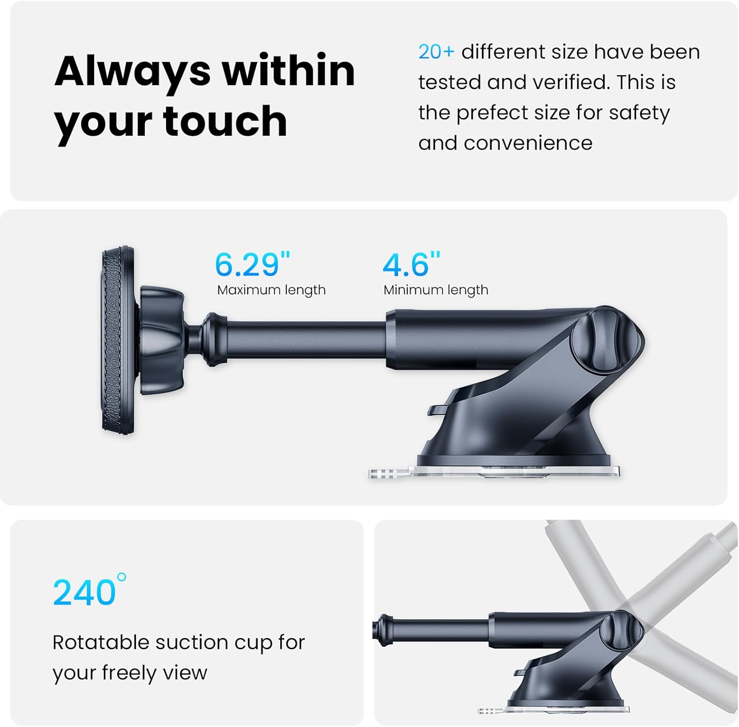 Thumbnail 3 de APPS2Car Support magnétique 16 cm