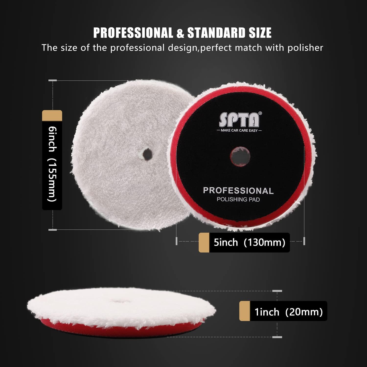 Thumbnail 4 de SPTA Polierpad Set 125 mm 2-teilig