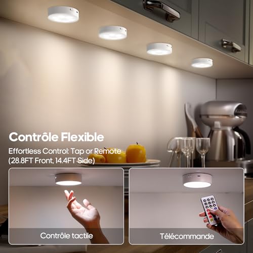 Thumbnail 7 de GOODEA.fun - 2 Pack Lampe LED Rechargeable RGB sous meuble sans fil (Puck Lights)