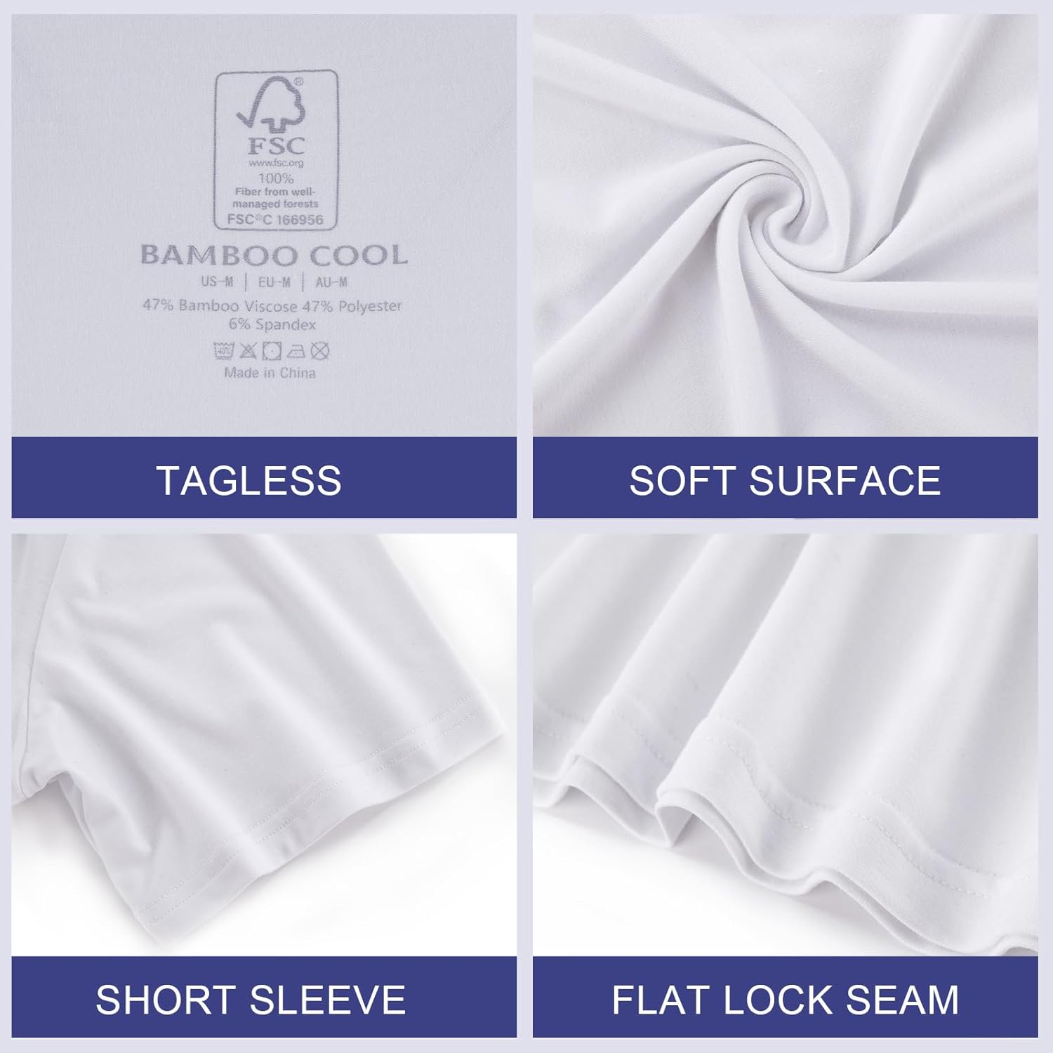 Thumbnail 4 de BAMBOO COOL Men's Undershirts Pack