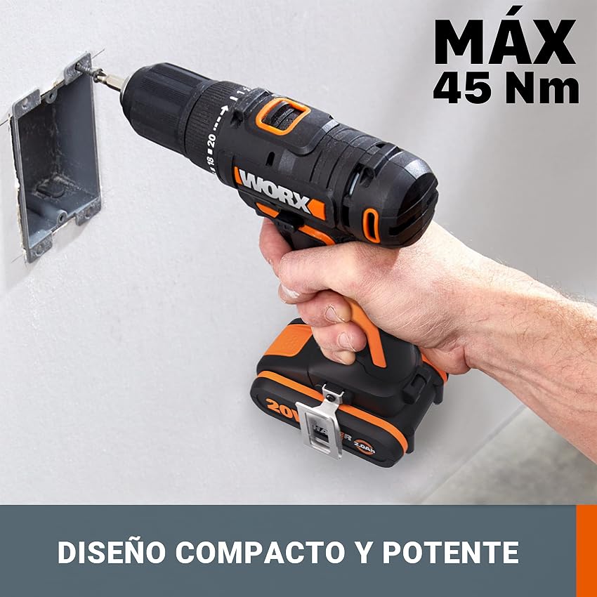 Thumbnail 2 de WORX WX108.9 Taladro atornillador 20V, 45 Nm