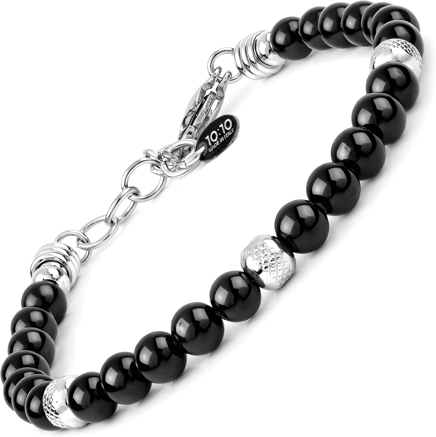 Detalle de 10:10 Bracciale Acciaio Inox Pietra 6 mm