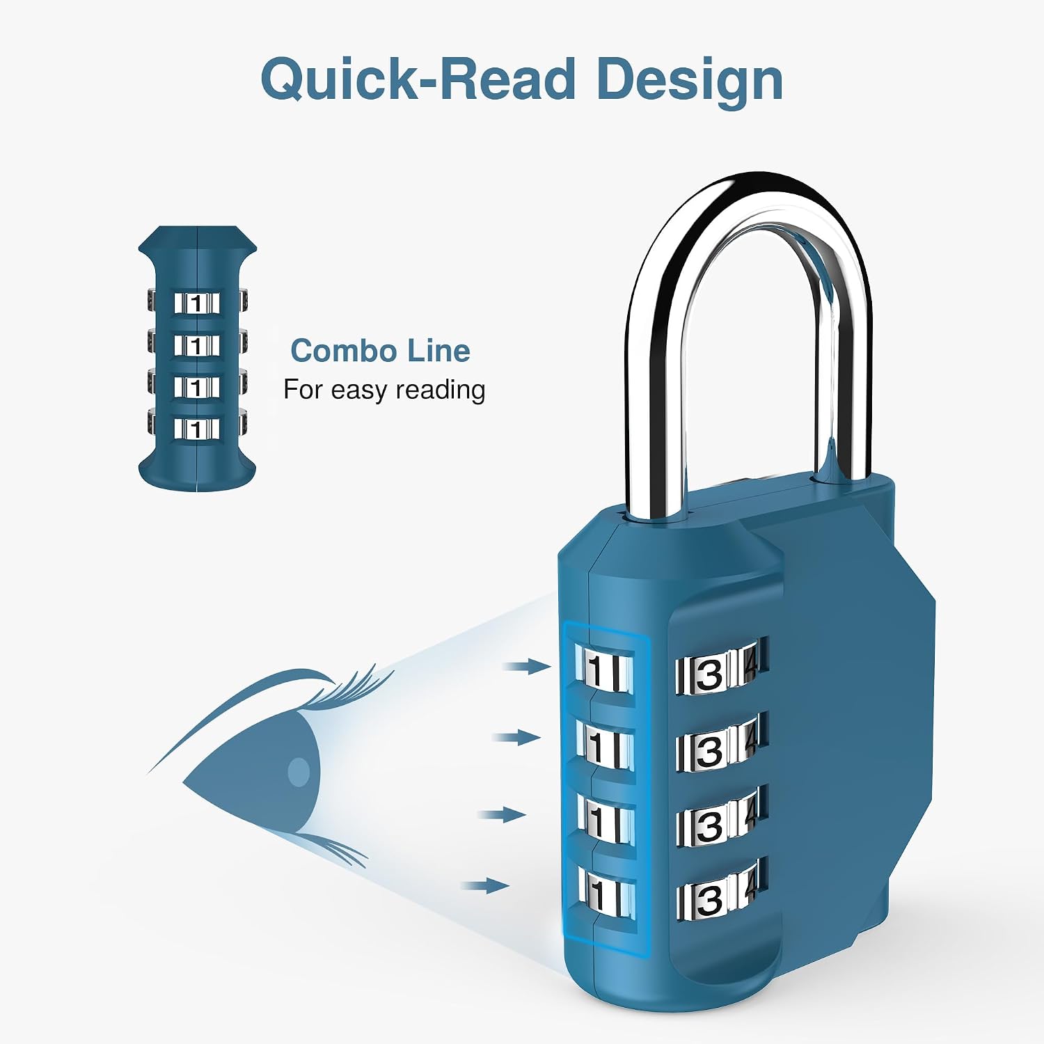 Detalle de Puroma Combination Padlock, Zinc Alloy and Steel
