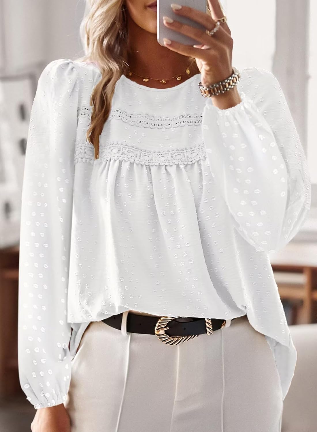 Thumbnail 3 de TUUHAW Langarmshirt Damen Boho Top