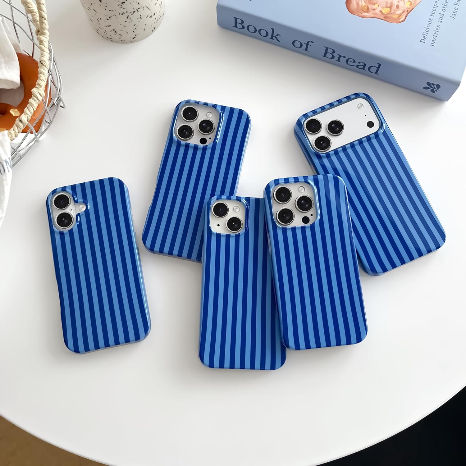 Thumbnail 6 de SmoBea Hülle für iPhone 17 – Marineblau, Stripes, TPU mit IMD, stoßfest und schlank