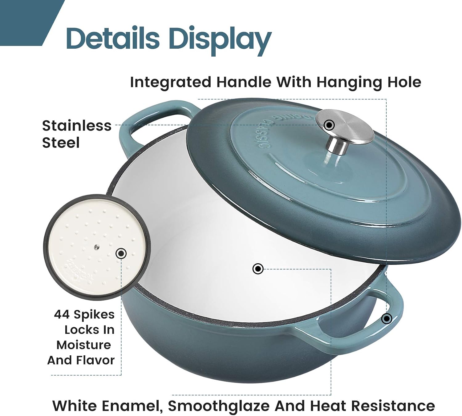Thumbnail 2 de EDGING CASTING Enameled Cast Iron Dutch Oven 7 Qt 🍲
