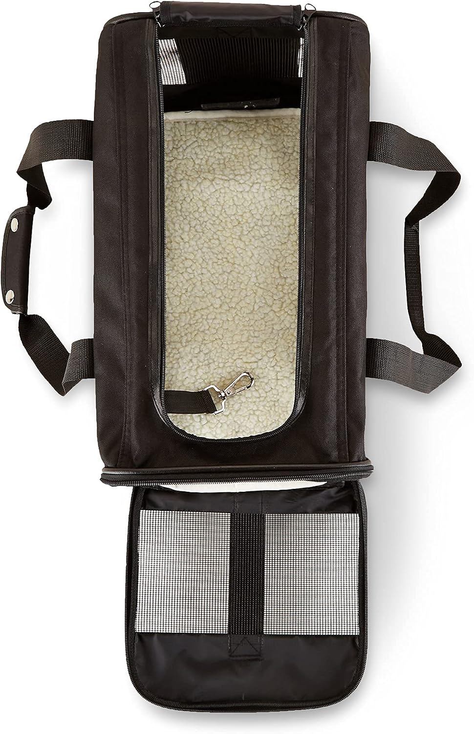 Detalle de Amazon Basics AMZSC-002 Borsa da trasporto per cani e gatti, taglia M (42 × 27 × 28 cm), nero