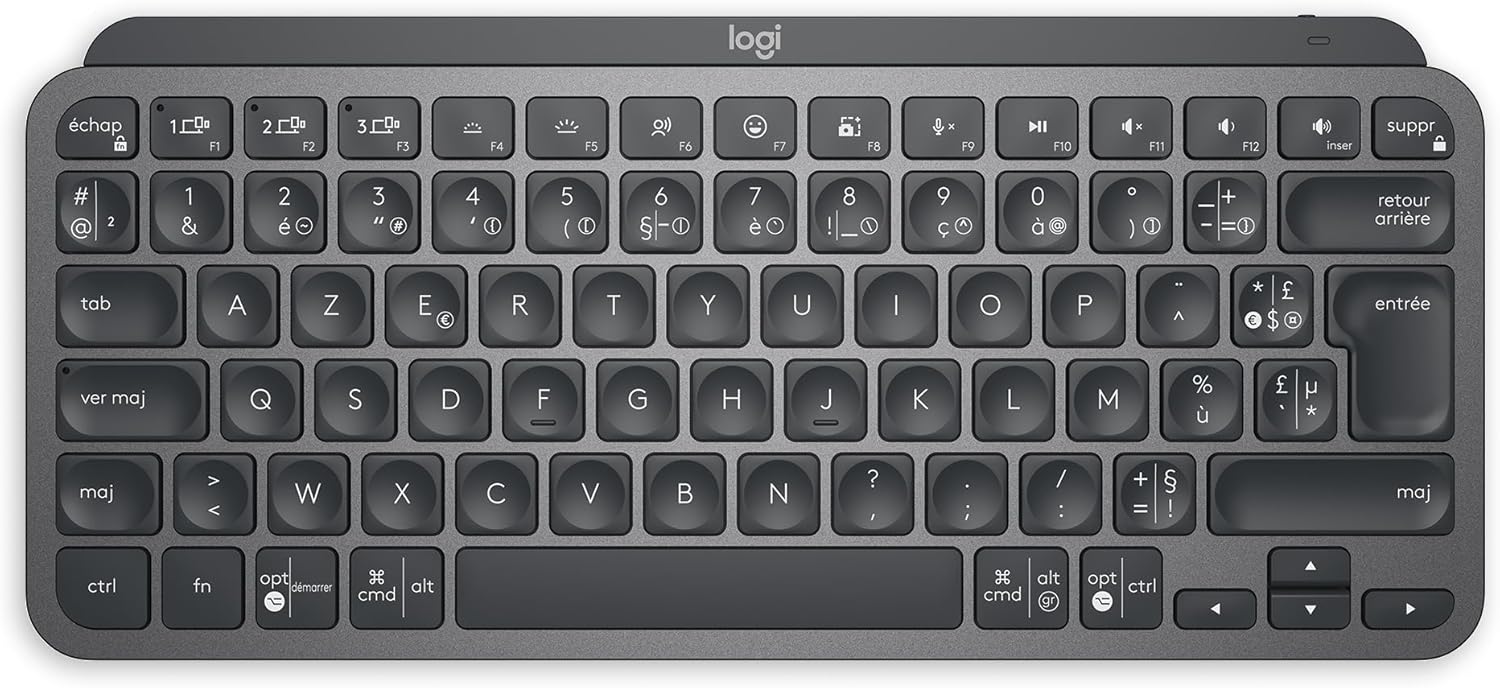 Thumbnail 2 de Logitech MX Keys Mini Minimaliste: Clavier sans Fil Rétroéclairé, USB-C et Multi-OS