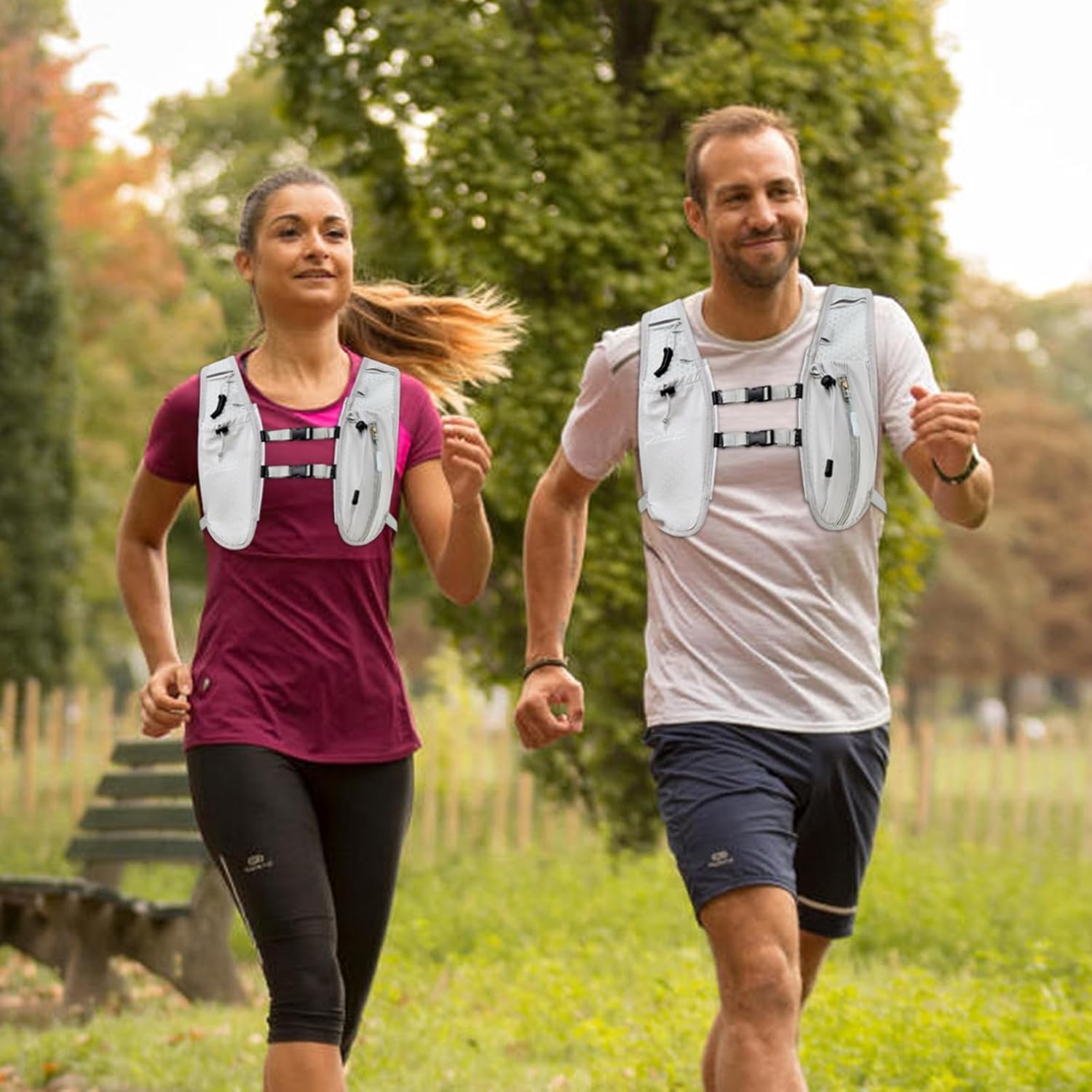 Thumbnail 6 de Runlight Running Hydration Vest for Women & Men with 1500ml Soft Bottle and Reflective Strips