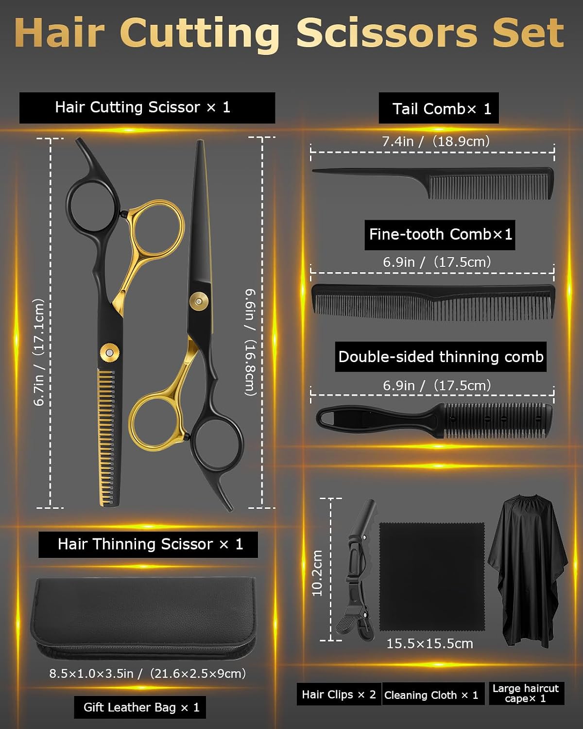 Thumbnail 1 de Lictin 6.7in Professional Hair Cutting Scissors Set