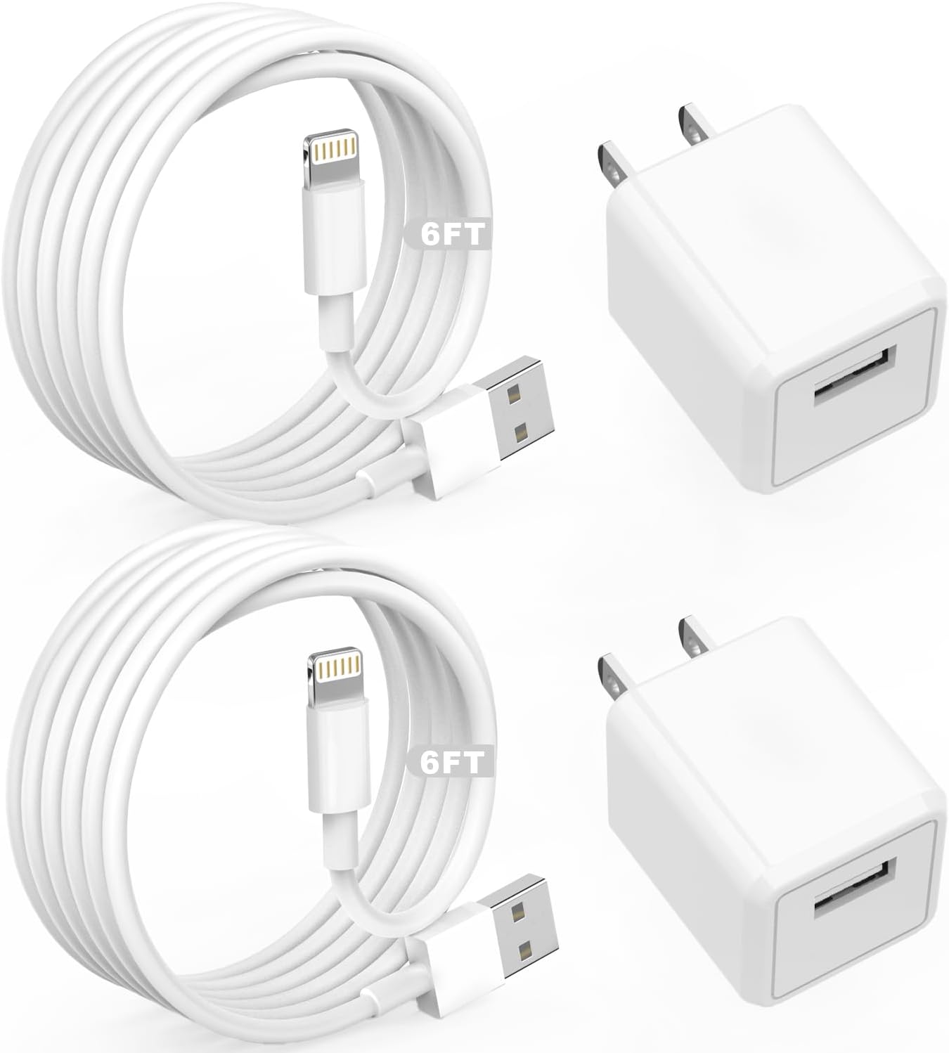 Detalle de Cube iPhone Charger Travel 2Pack 6FT Lightning Cable