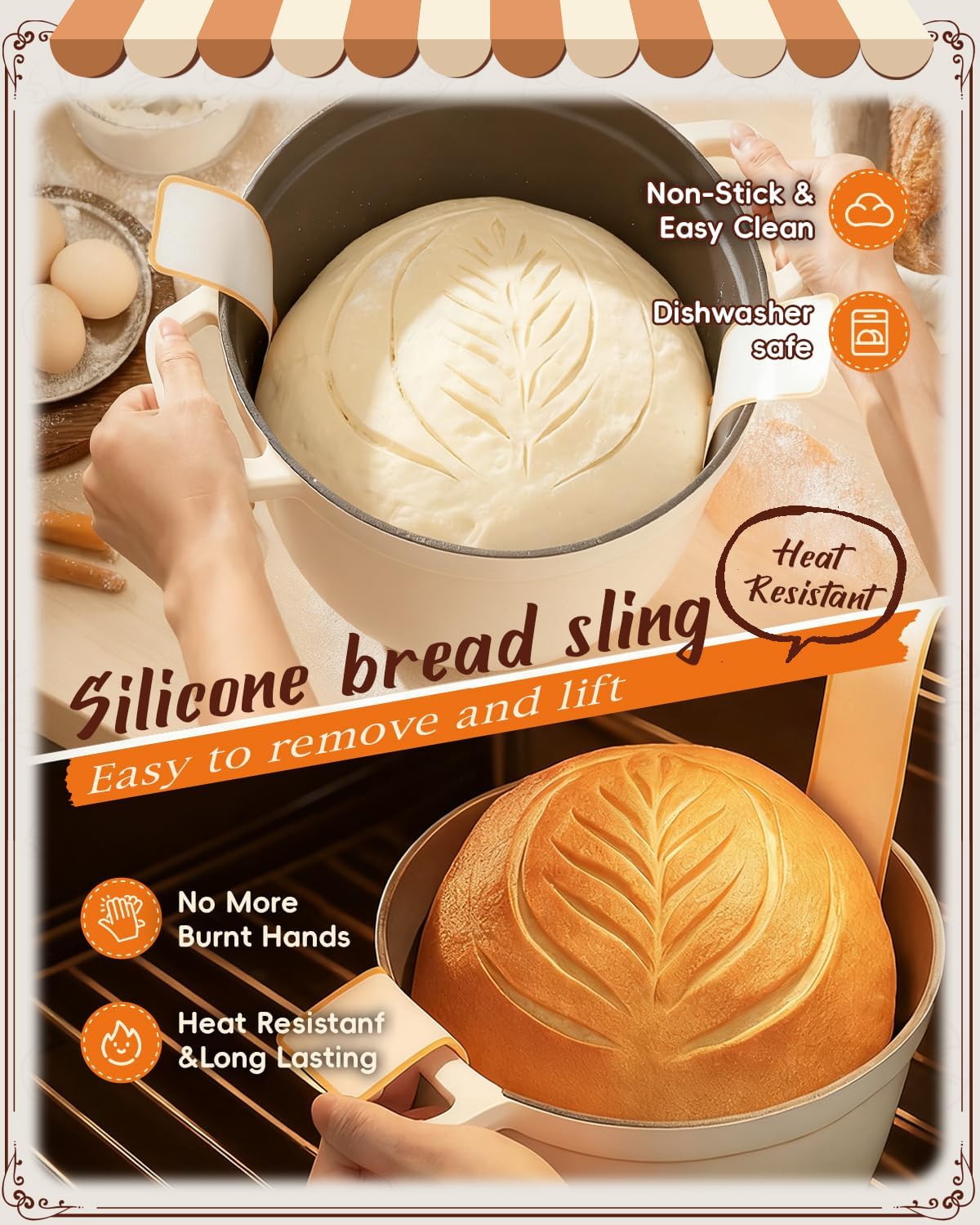Thumbnail 6 de RYMTOX Complete Sourdough Starter Kit with 9-Inch Proofing Basket and Full Accessories