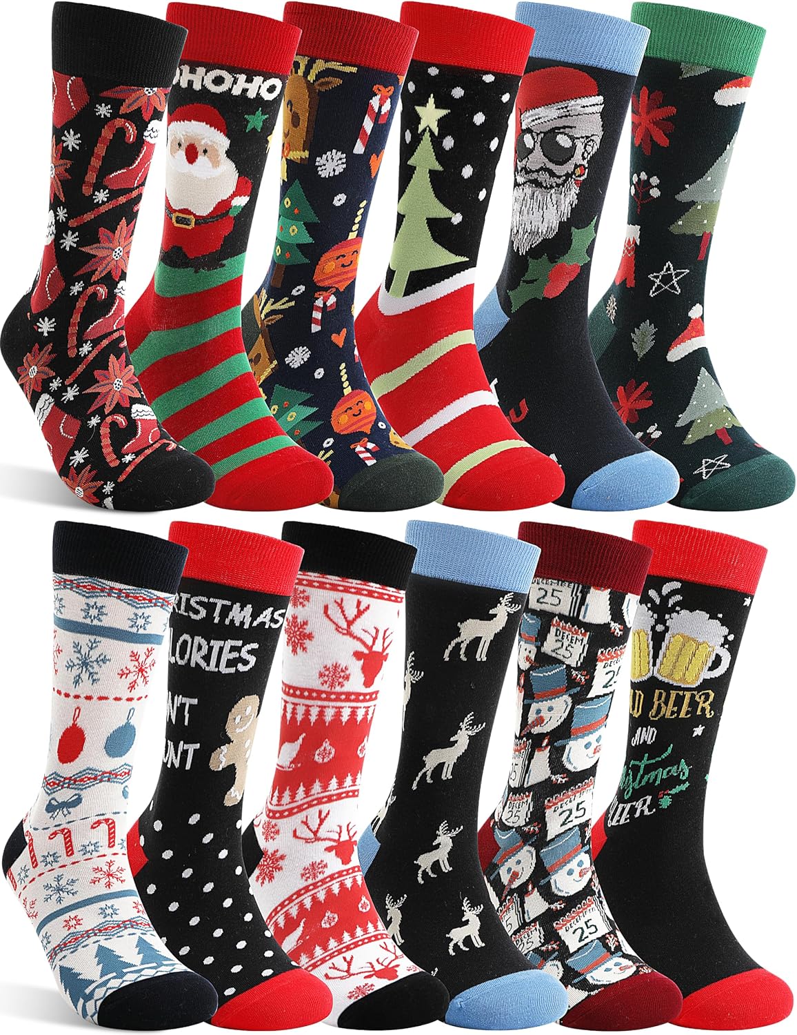 Detalle de MOGGEI Funny Novelty Crew Socks, Breathable Unisex Adult Dress Socks