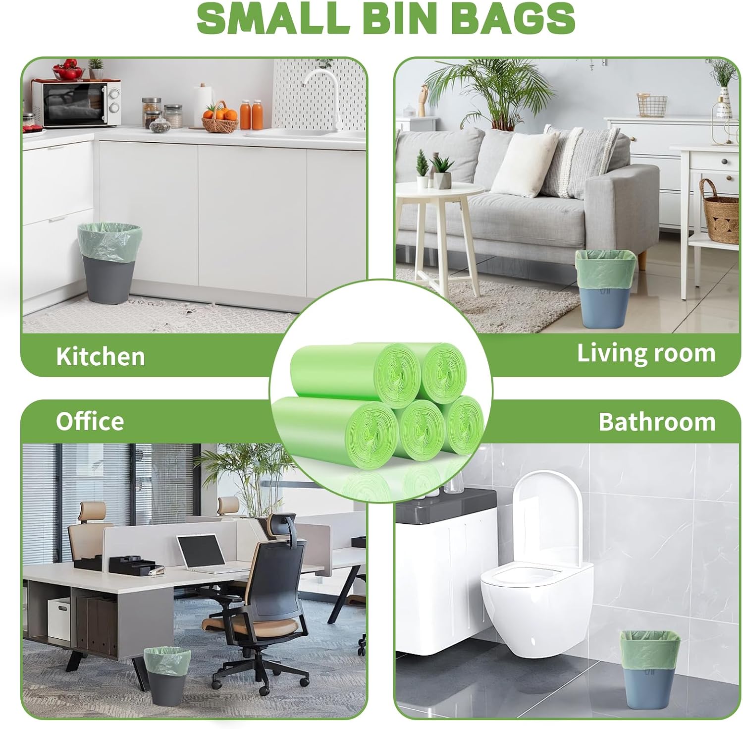 Thumbnail 5 de BODFPPC 100 Pack Biodegradable Bin Bags 20L