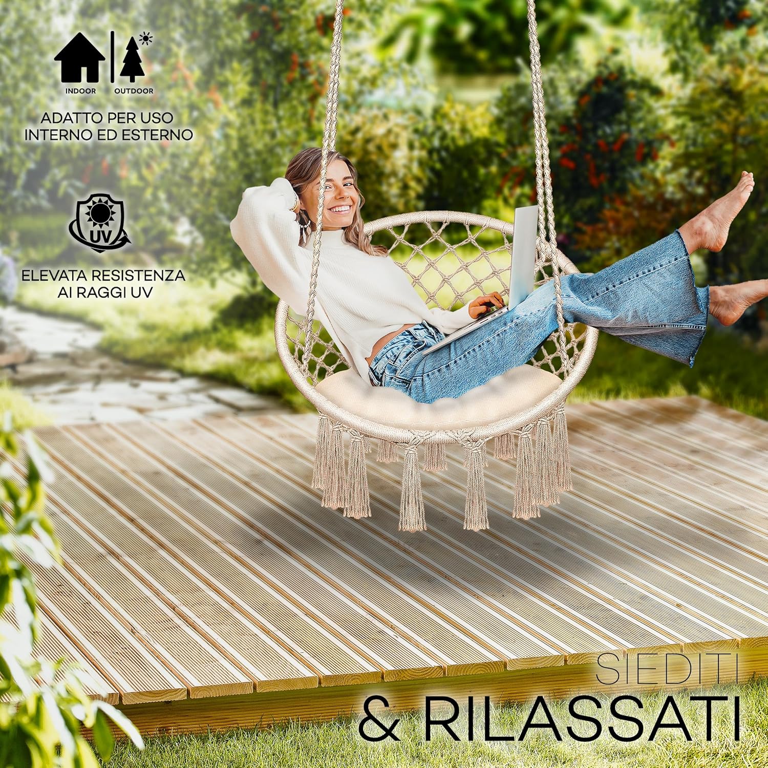 Thumbnail 6 de tillvex Poltrona Sospesa 200kg per Giardino