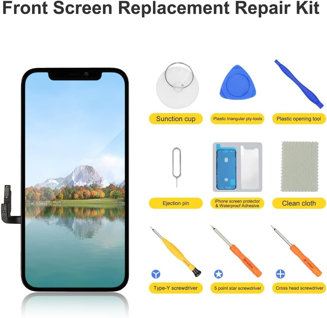 Detalle 2 de bokman iPhone 12/12 Pro LCD Screen Replacement Display Assembly (Model A2403, A2172, A2402, A2404)
