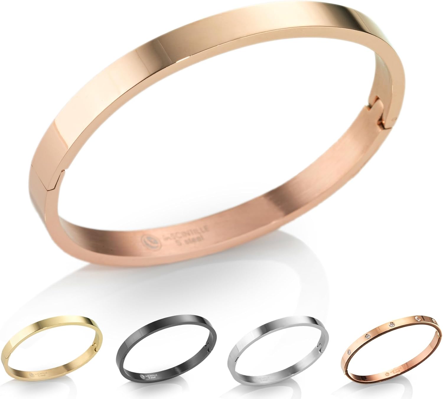 Detalle de inSCINTILLE Bangle Bracciale Rigido Donna Uomo