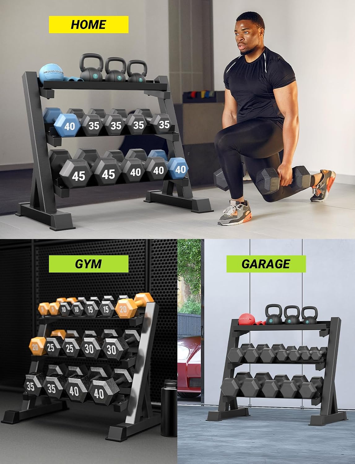 Detalle de YOLEO Rack Palestra - Rastrelliera pesi Regolabile per Palestra di Casa