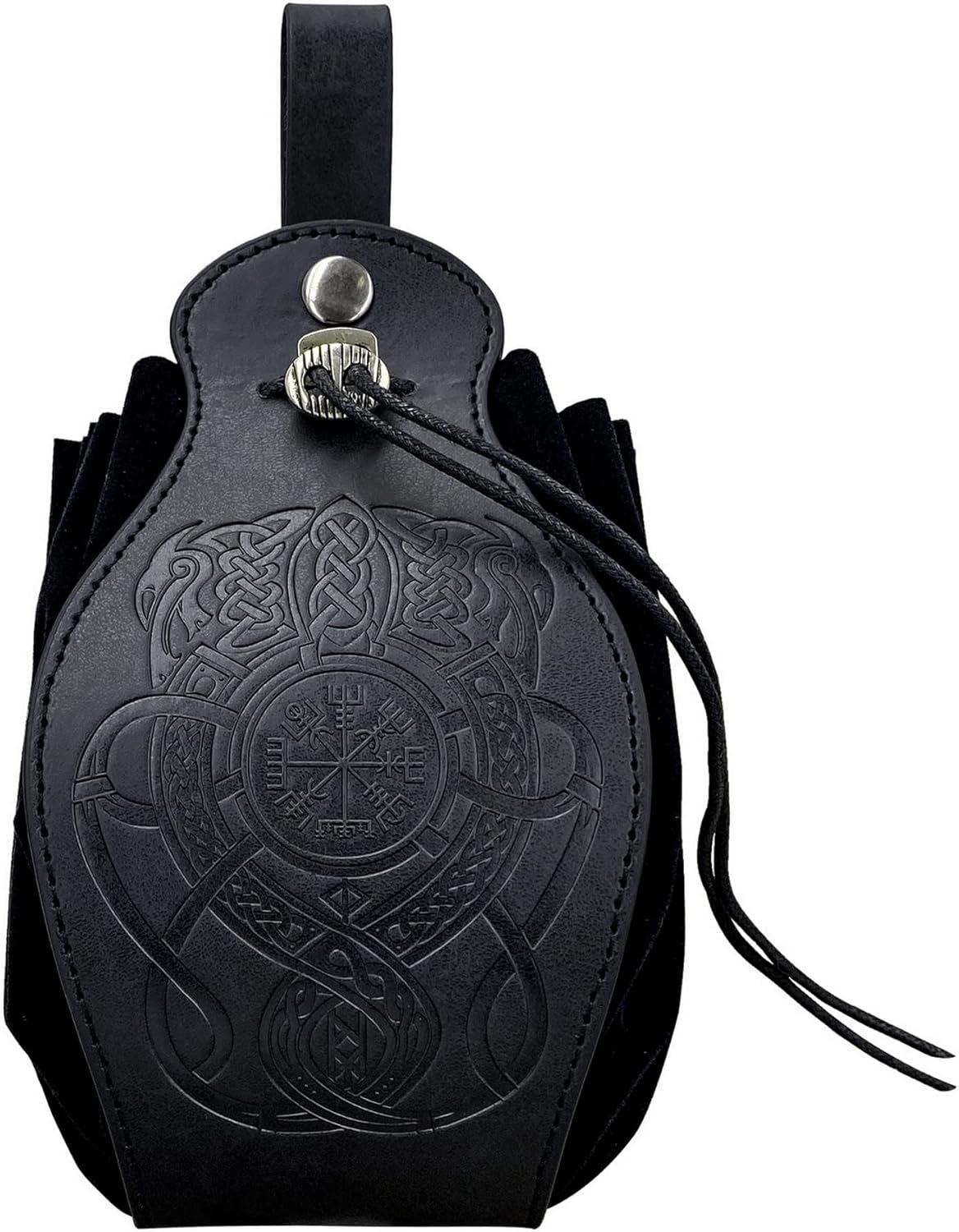 Thumbnail 1 de Medieval Viking Belt Pouch Black Faux Leather Belt Bag