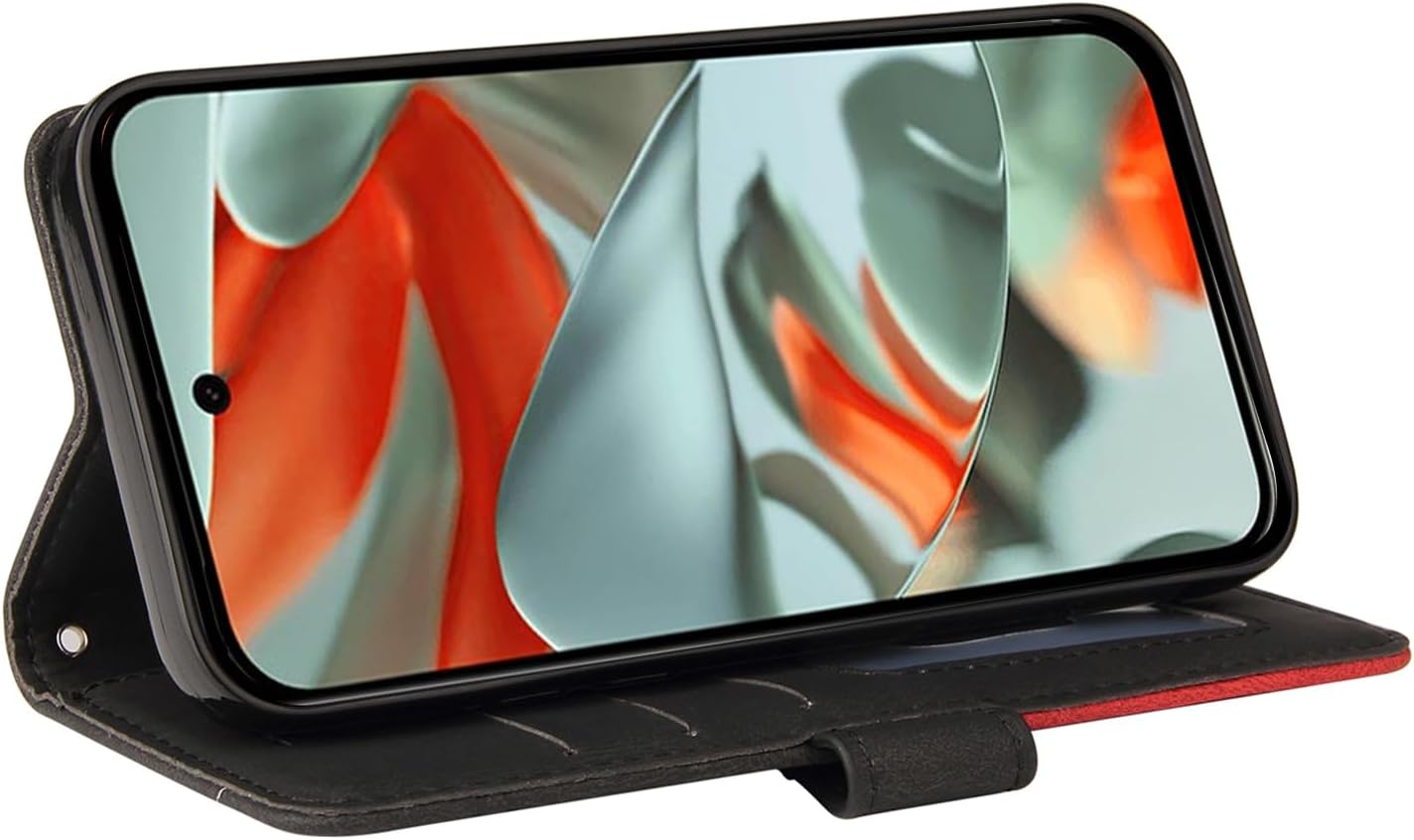 Detalle de CXTCASE Handyhülle für Google Pixel 10 Pro XL – Klapphülle mit Kartenfächern und Kickstand, Schwarz