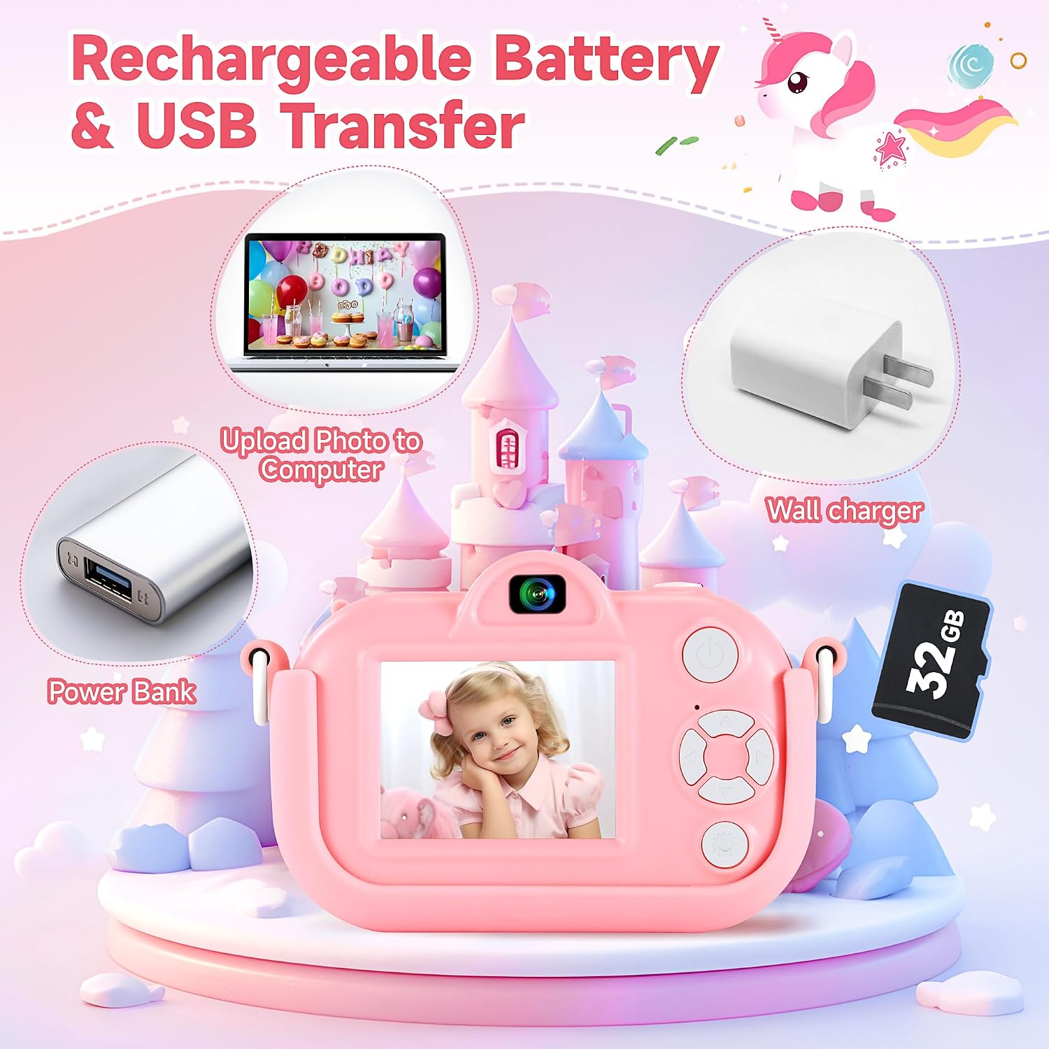 Thumbnail 6 de Kids Digital Camera with 32GB Card