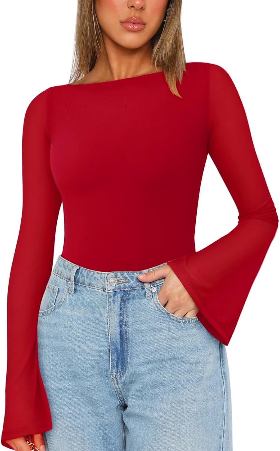Detalle 2 de LACOZY Long Bell Sleeve Crop Top