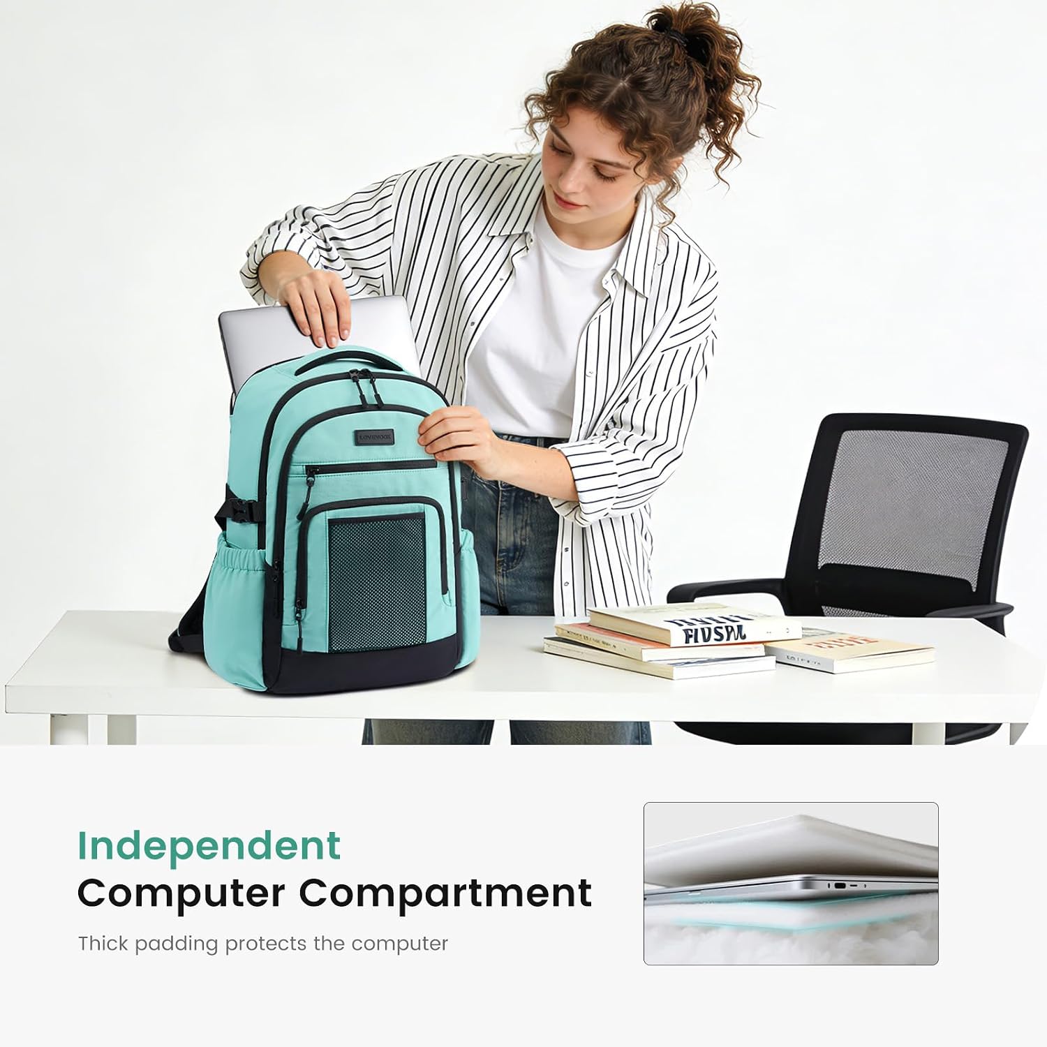 Detalle de LOVEVOOK Laptop Backpack 17.3-Inch