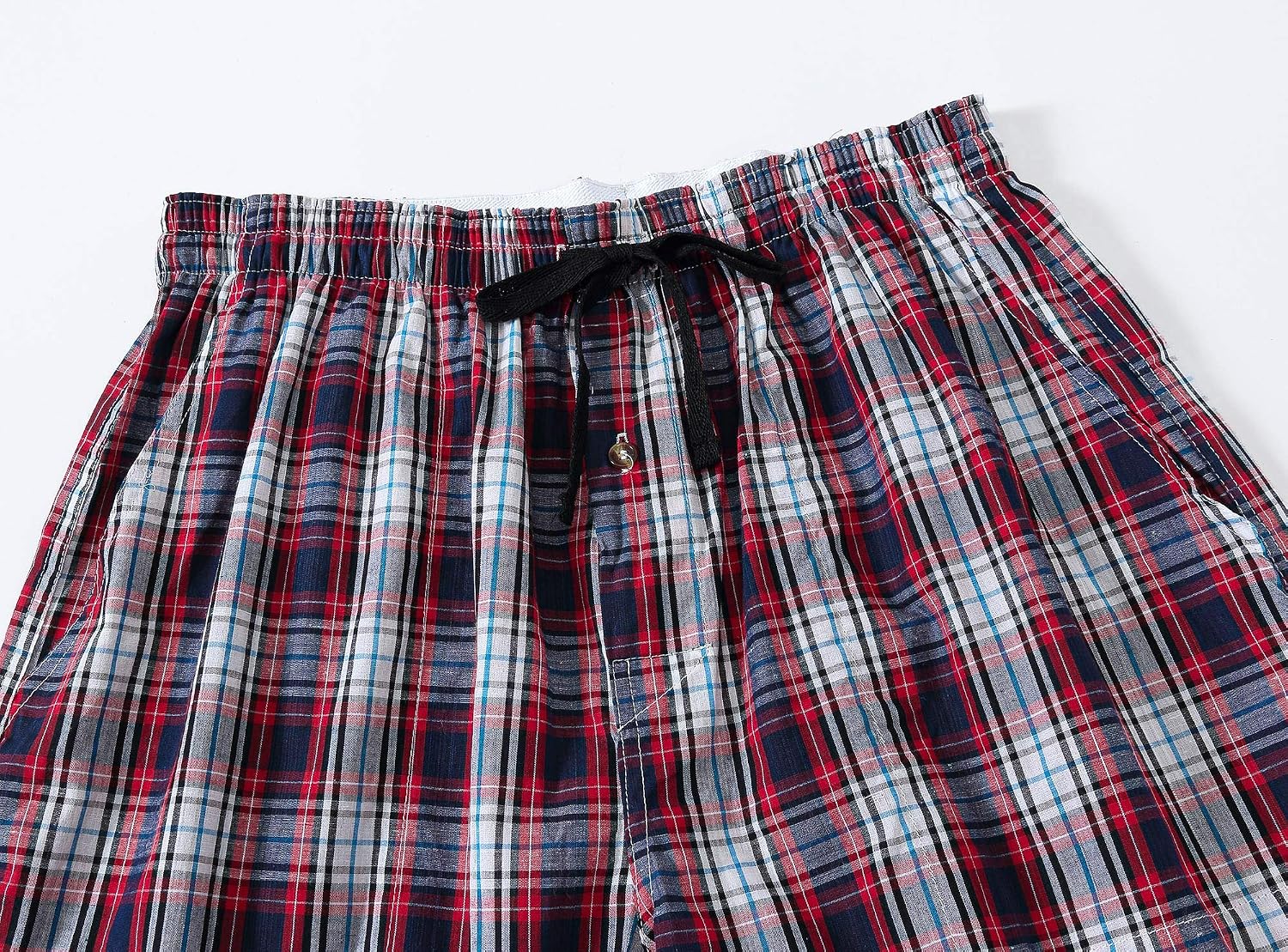 Thumbnail 4 de MoFiz Herren Karierte Baumwoll-Schlafshorts – Kurze Pyjamahose