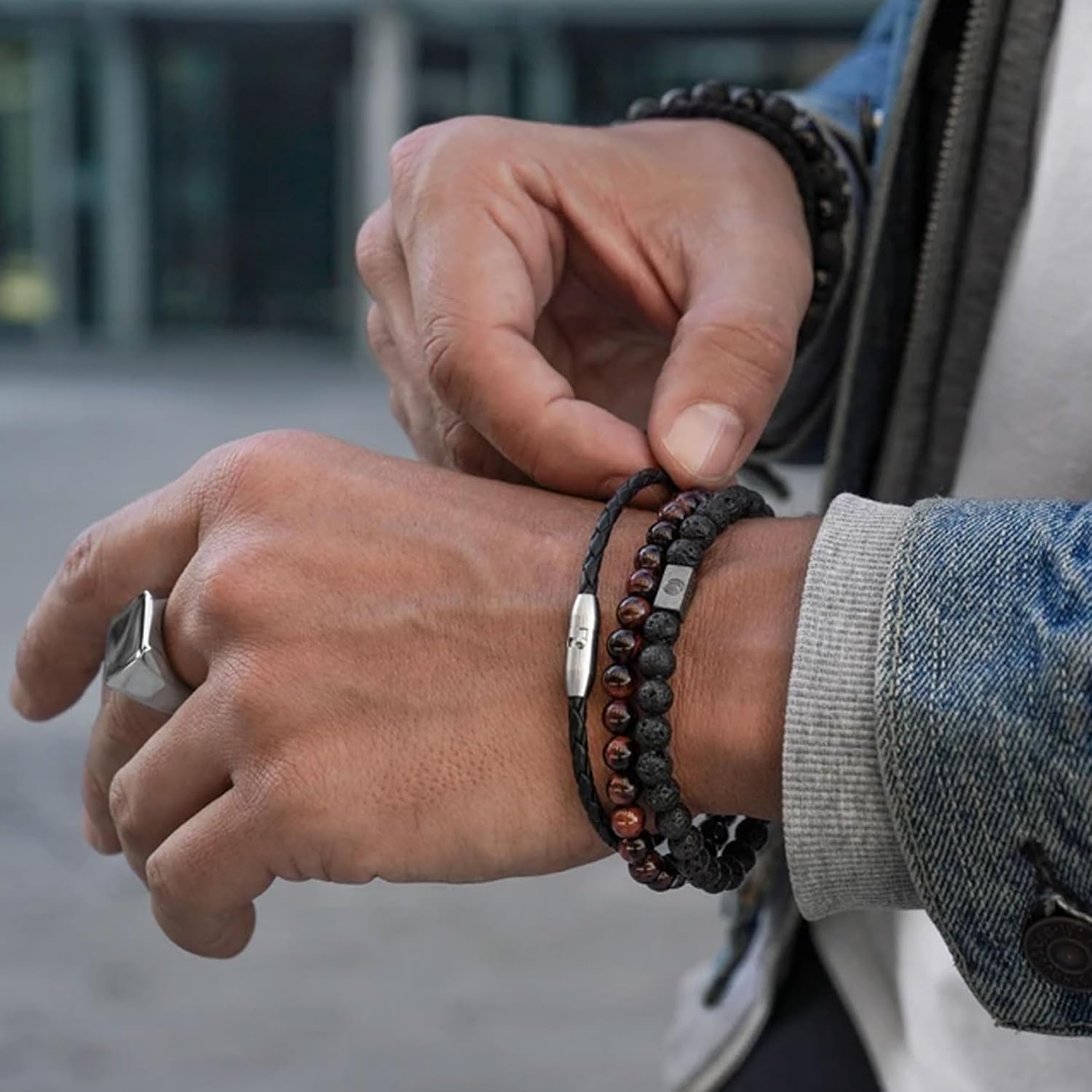 Thumbnail 1 de RANKEEF Bracelet œil de tigre 8MM Pour Homme