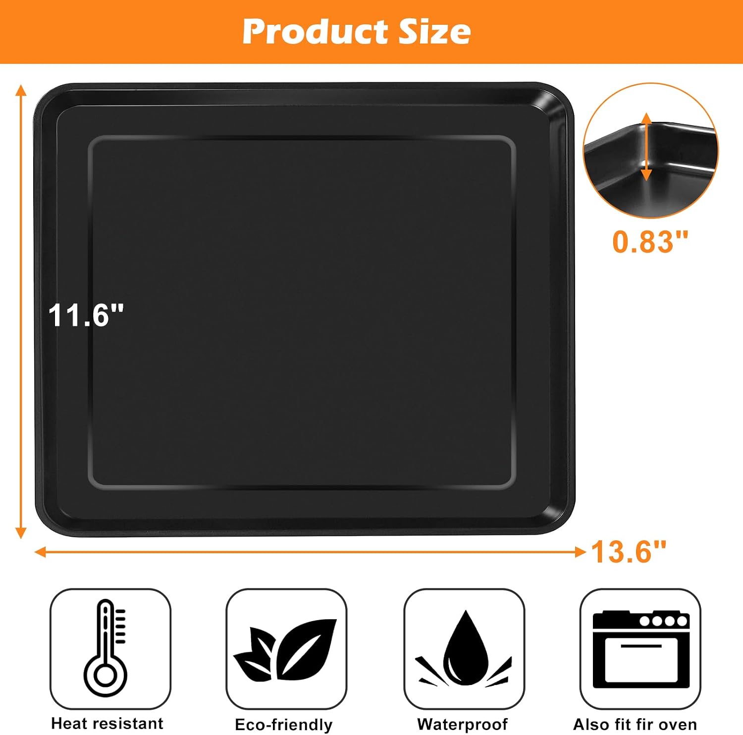 Detalle de GWY Air Fryer Replacement Tray 13.6 x 11.6 inches