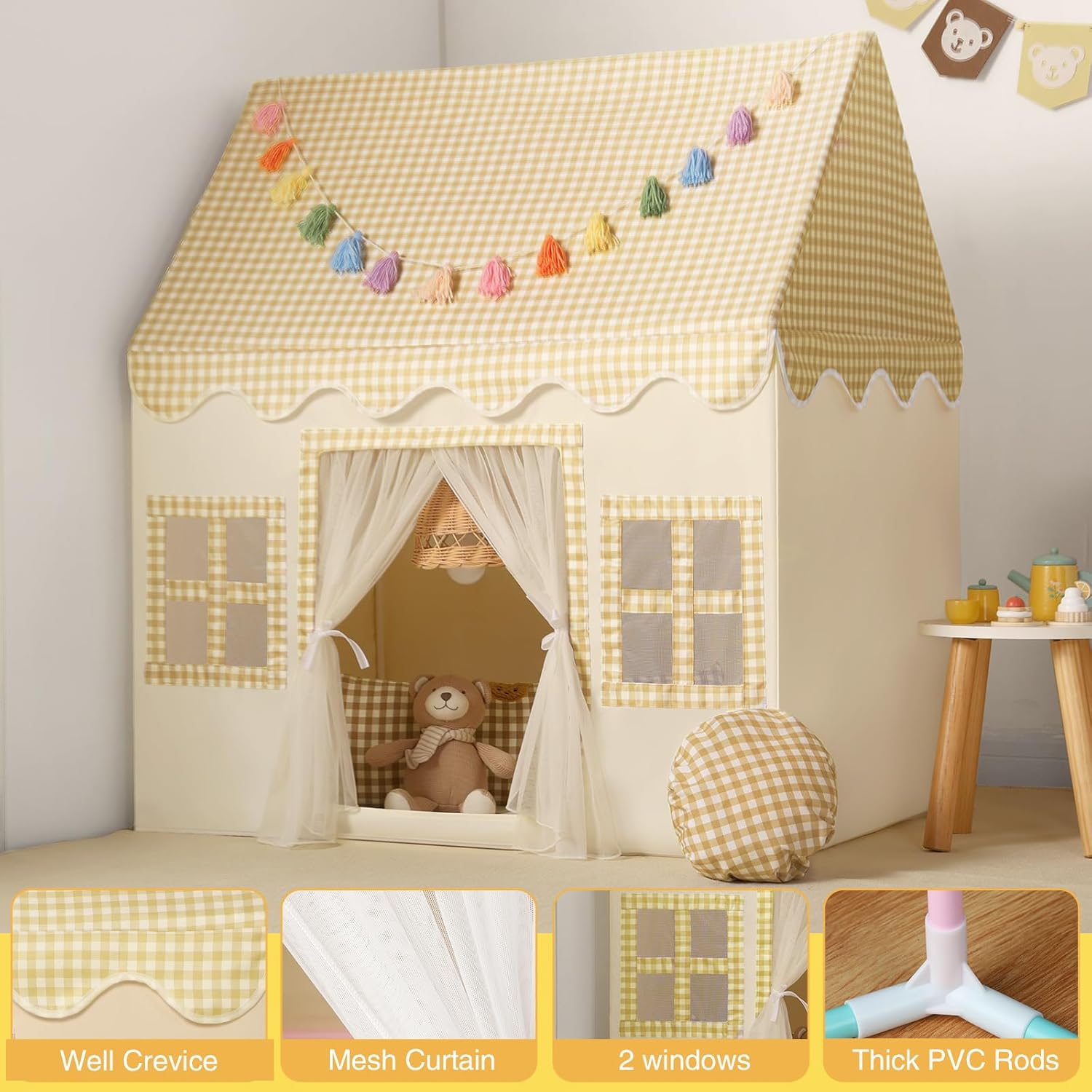 Detalle 2 de Wilwolfer Tienda de campaña Infantil Tipi para jugar